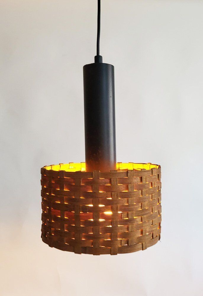 Mid Century Modern Danish Rattan Pendant, 1960s photo buy
