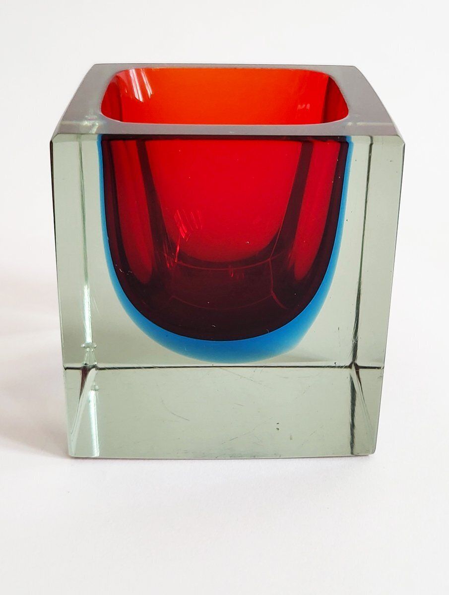 Mid Century Murano Glass Catch All By Flavio Poli For Seguso, 1960s photo for sale