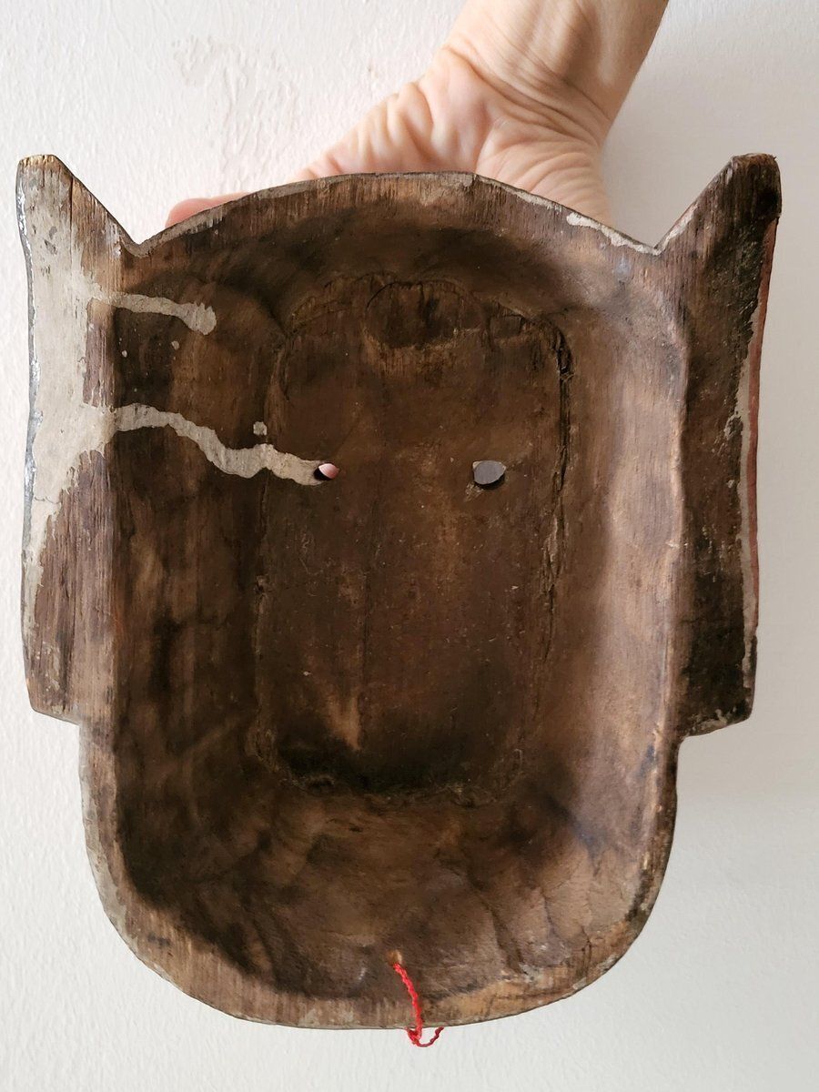 Antique Japanese Mask, 1920s photo Art