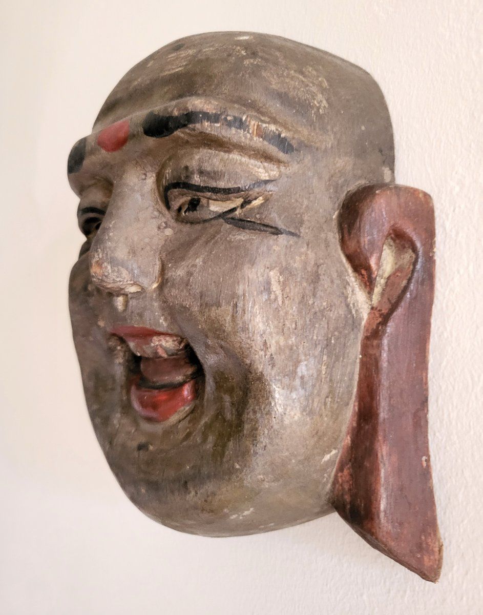 Antique Japanese Mask, 1920s photo buy