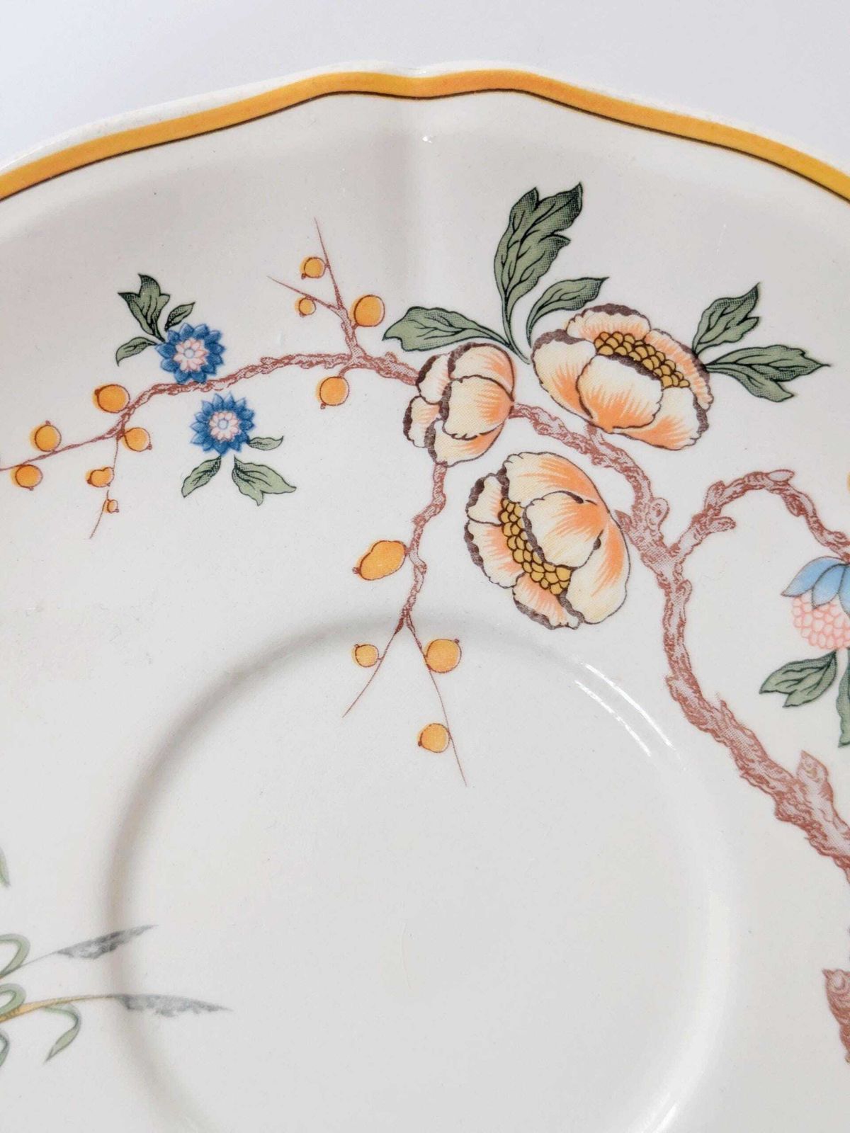 photo vintage Set Of 2 Gien Magellan “Caraïbes” Tea Cup & Saucer: Collectible Vintage French Faience
