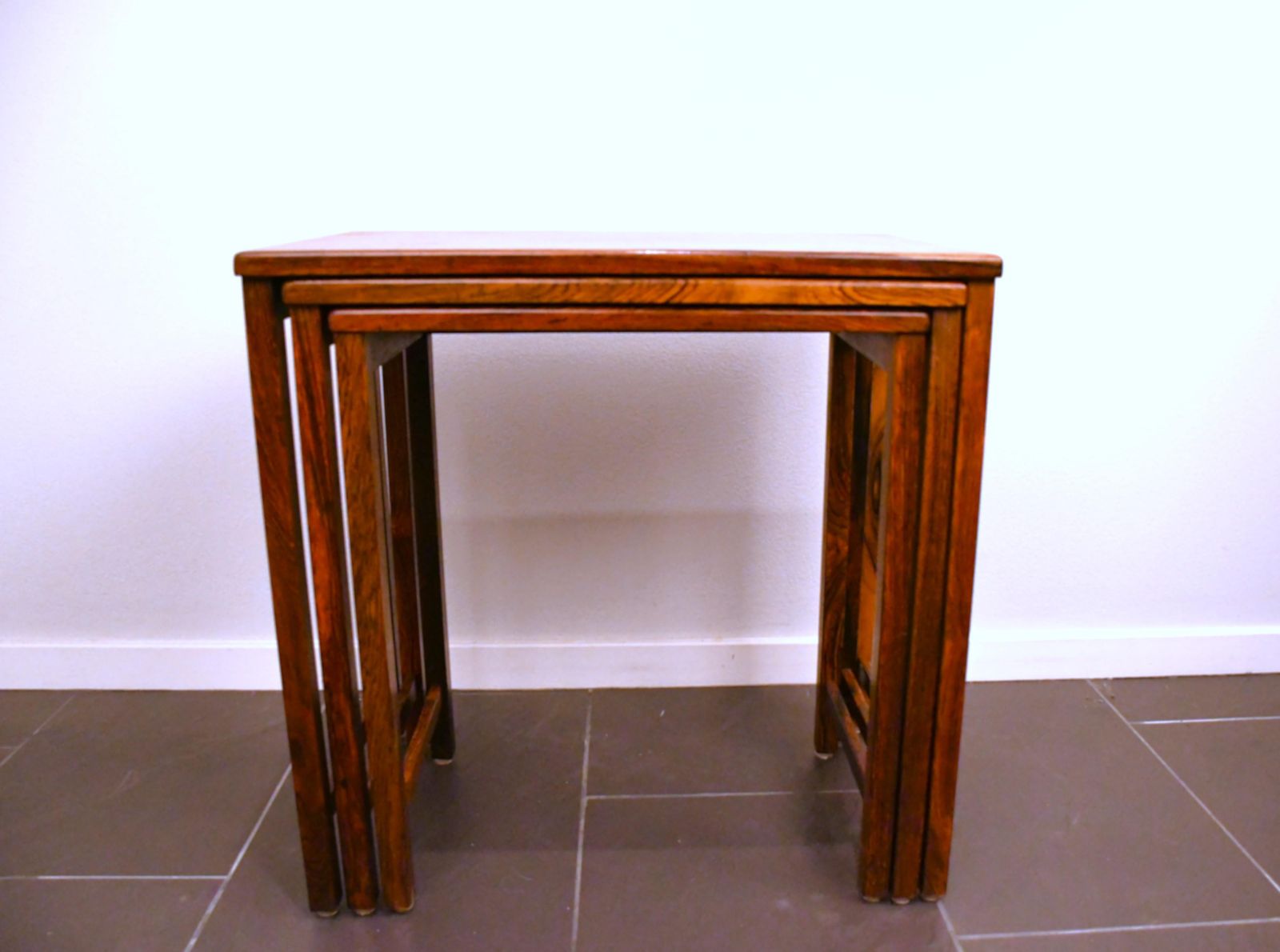 Swedish Rosewood Nesting Table, 1960s, Set Of 3 photo Furniture
