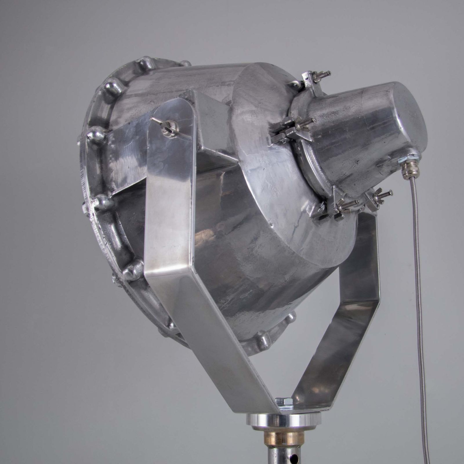 Salvaged 1940s Royal Navy Convoy Searchlight Floor Lamp By Maxlume photo vinterior