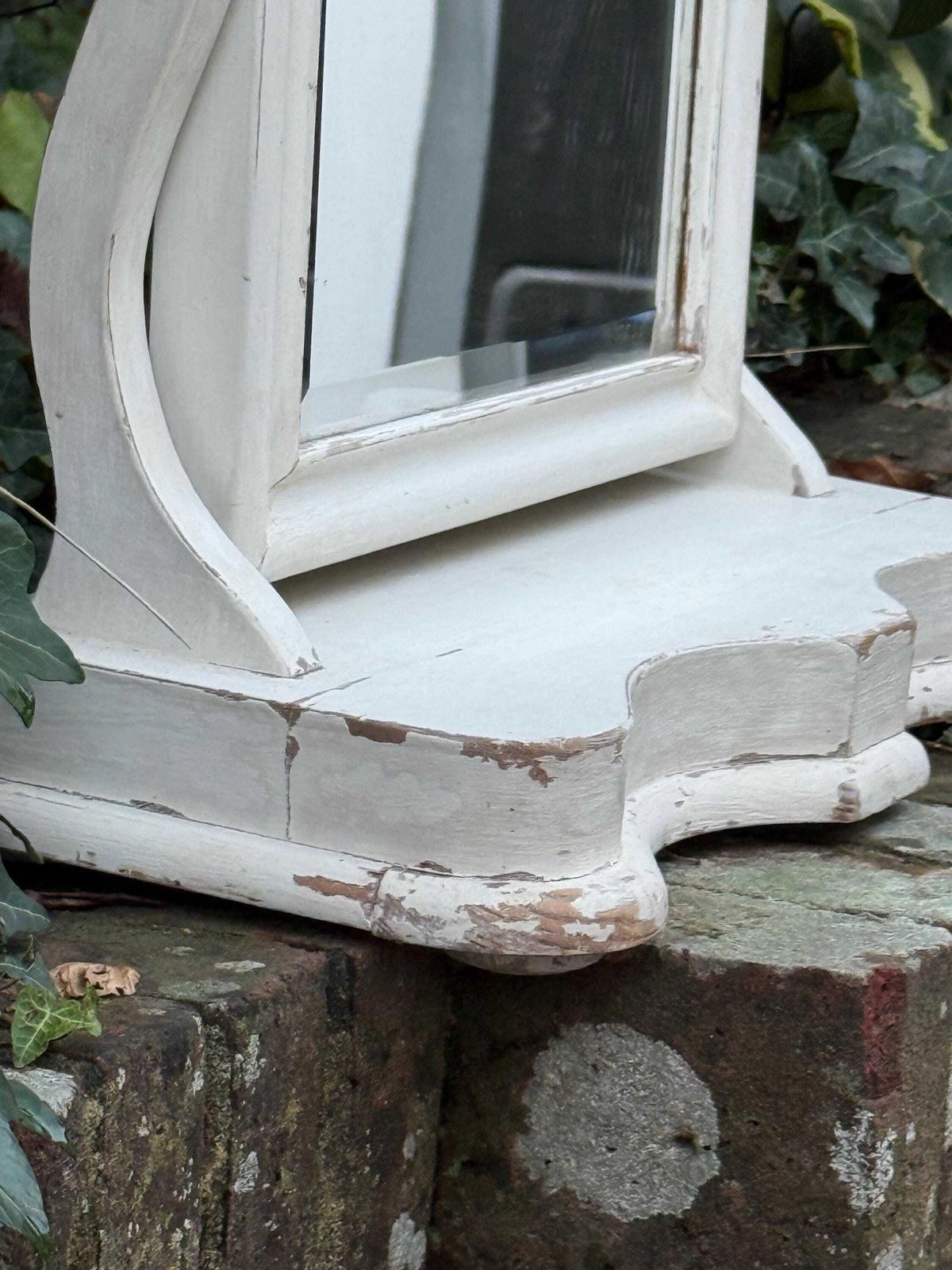 photo furniture Antique Shabby Chic Painted Swing Mirror Early 20th Century Wooden Vanity Mirror