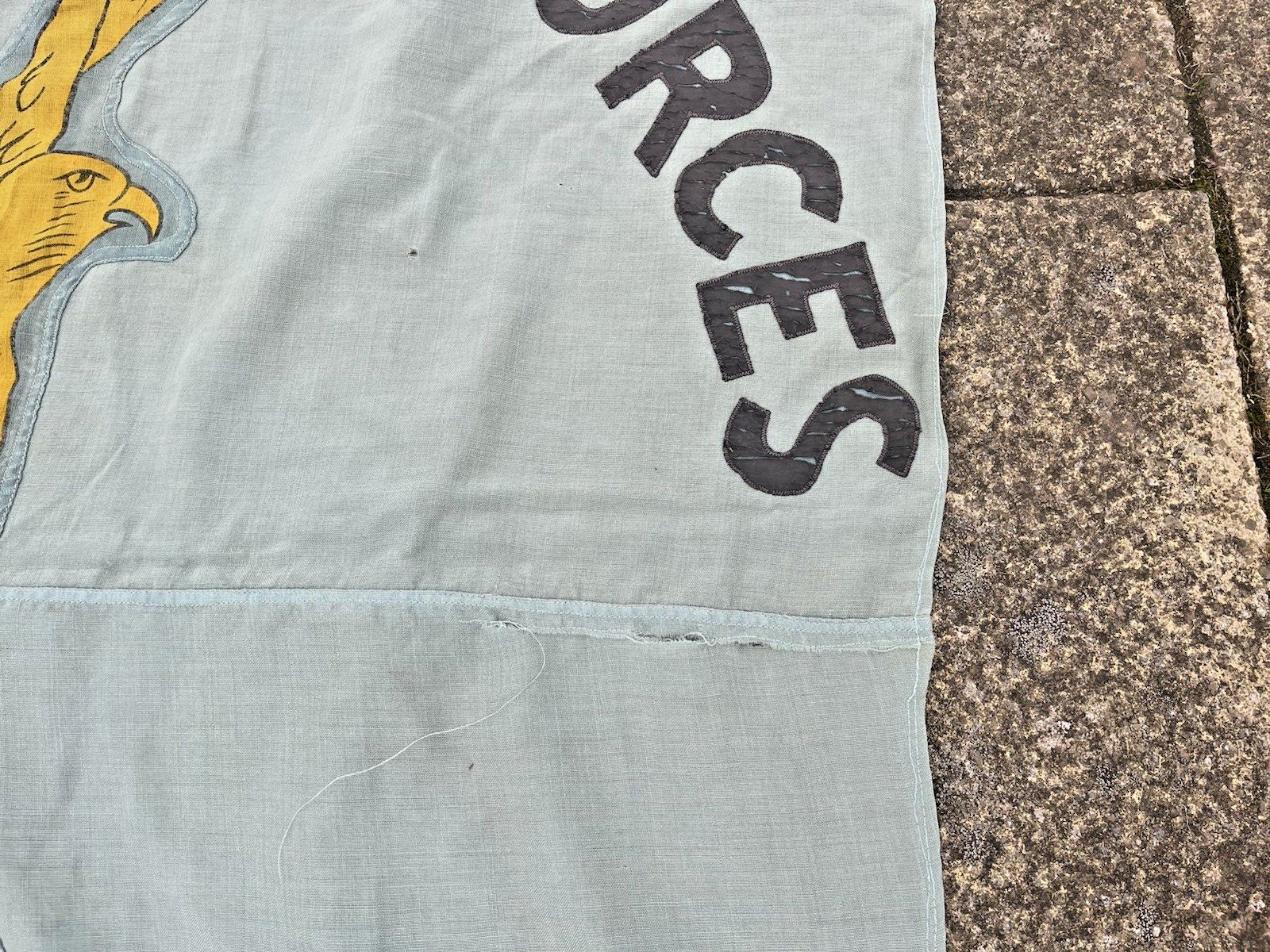 Art 10' Antique Original World War 2 Wwii Raf Royal Air Force Association Linen Flag photo