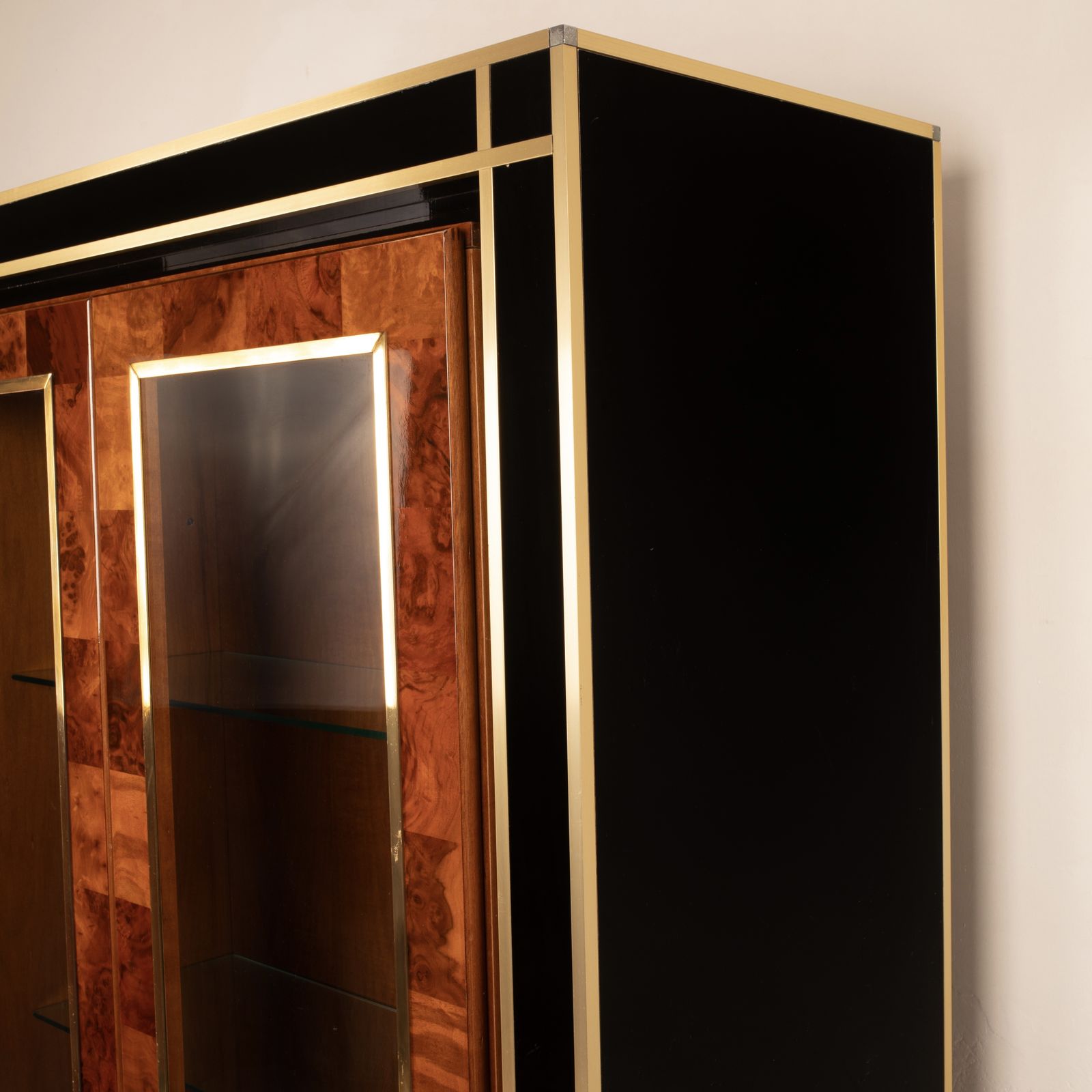 Redwood Bar Display Cabinet By Willy Rizzo For Mario Sabot photo 5030.0