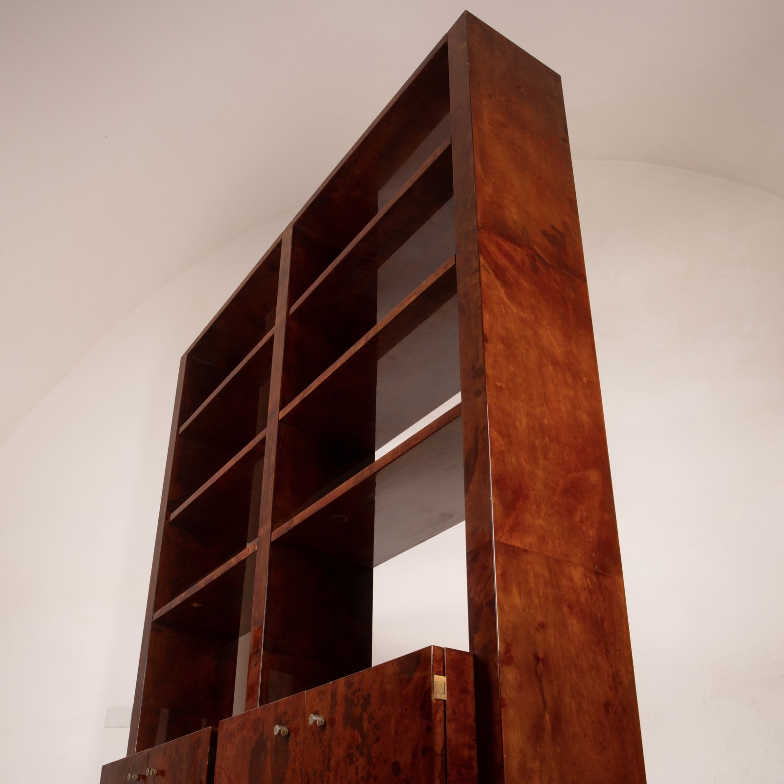 photo for sale Parchment Bookcase By Aldo Tura For Tura Milano 1960