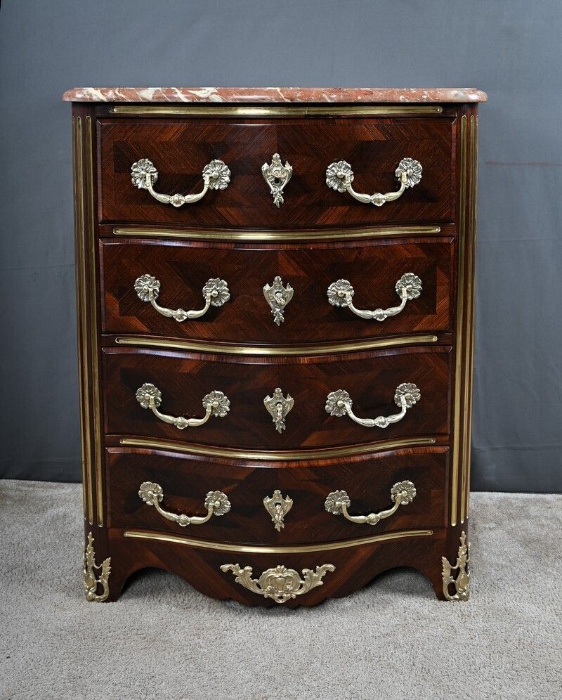 Marquetry Commode, Regency Style, Napoleon III Period – Mid 19th Century photo 3840.0
