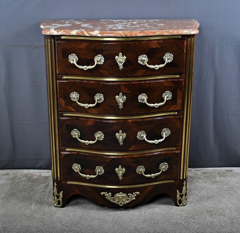 photo for sale Marquetry Commode, Regency Style, Napoleon III Period – Mid 19th Century
