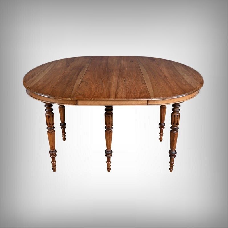 Extendable Walnut Table, Louis Philippe Style – Late 19th Century photo furniture