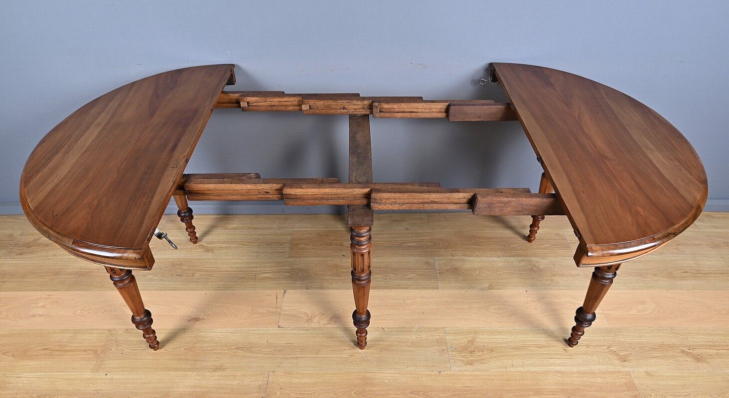 photo for sale Extendable Walnut Table, Louis Philippe Style – Late 19th Century