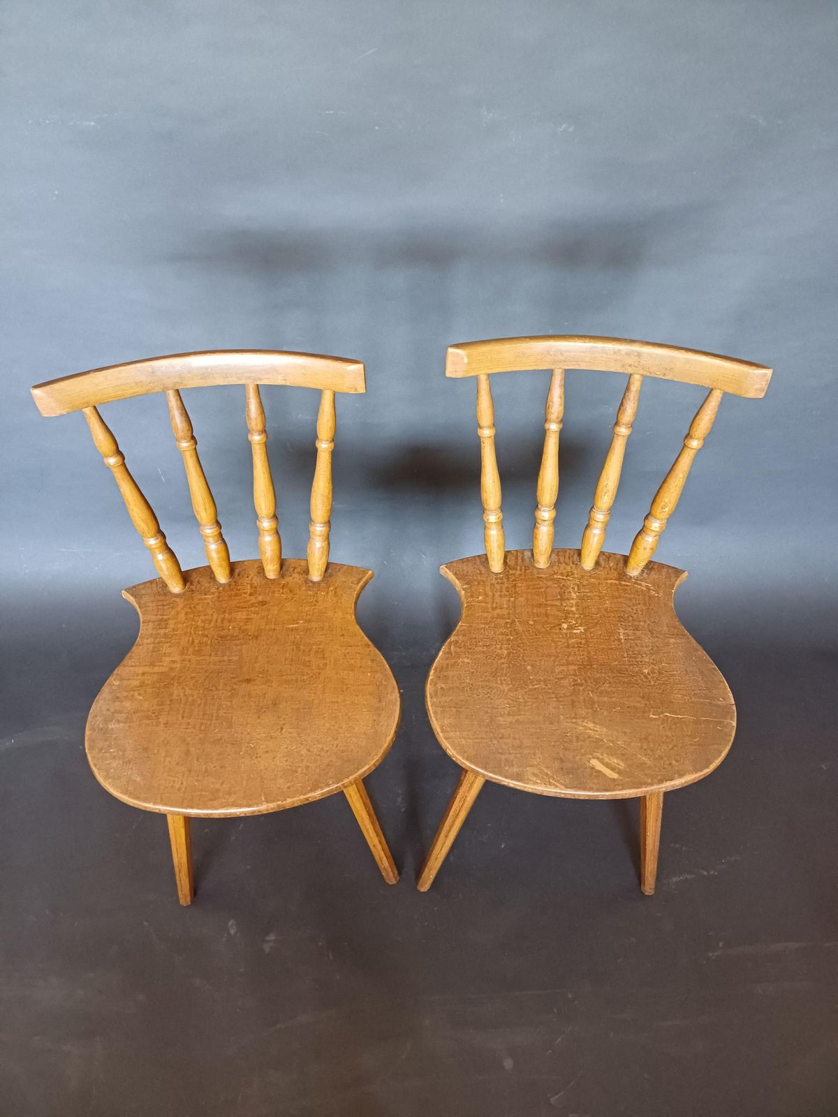 Set Of Slovenian Alps Farm Chairs, 1930s photo vinterior