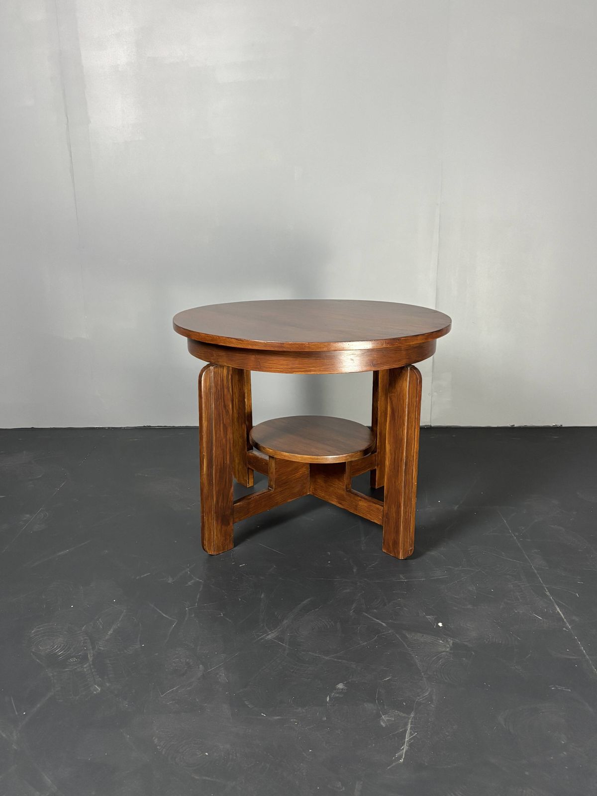 Midcentury Dutch Art Deco Mahogany Side Or Coffee Table, Ca 1940s   1950s photo for sale