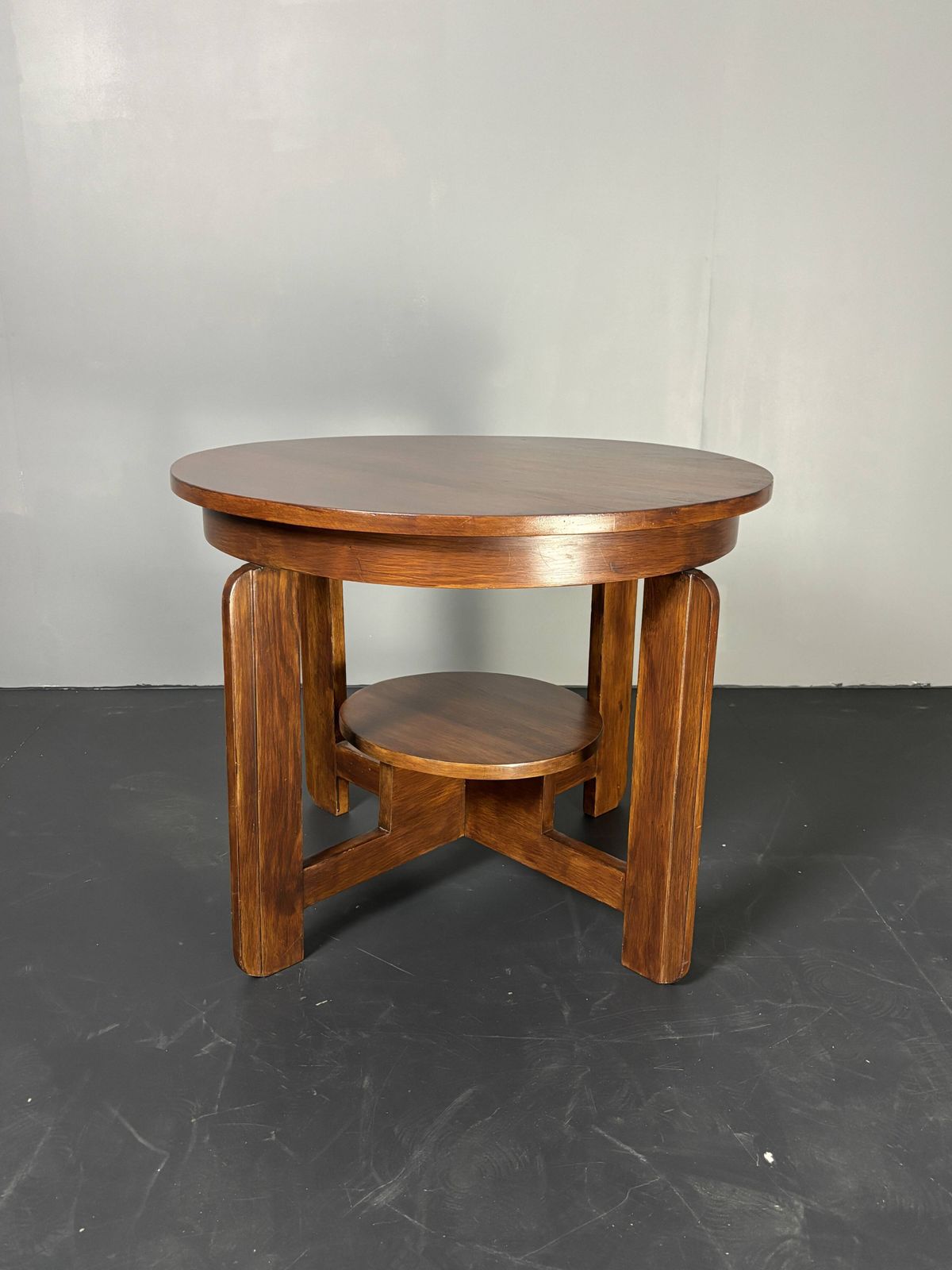 Midcentury Dutch Art Deco Mahogany Side Or Coffee Table, Ca 1940s   1950s photo 870.0