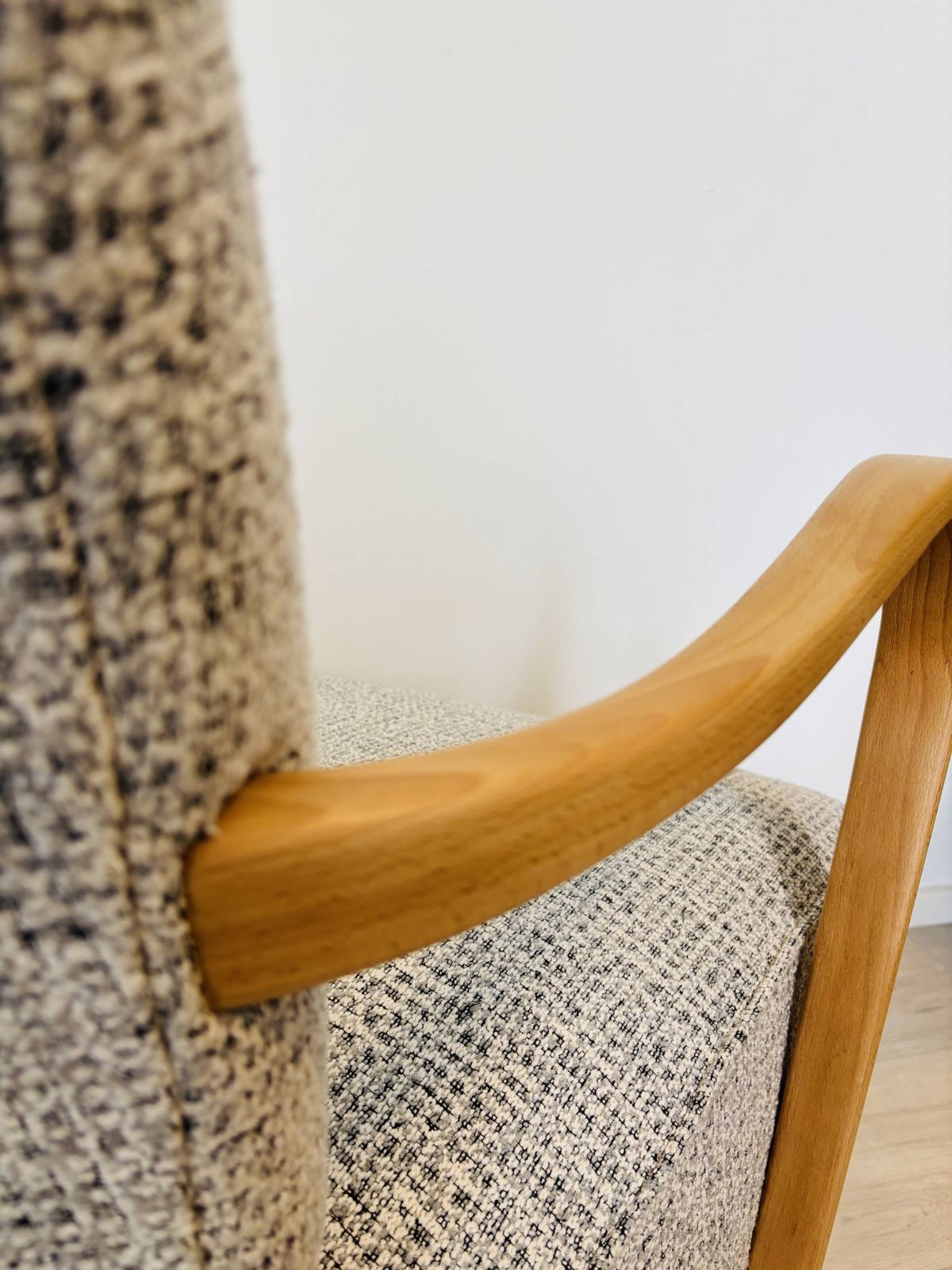 Fully Restored Vintage Lounge Arm Chair By Jindrich Halabala H 237, 1950’s photo vintage