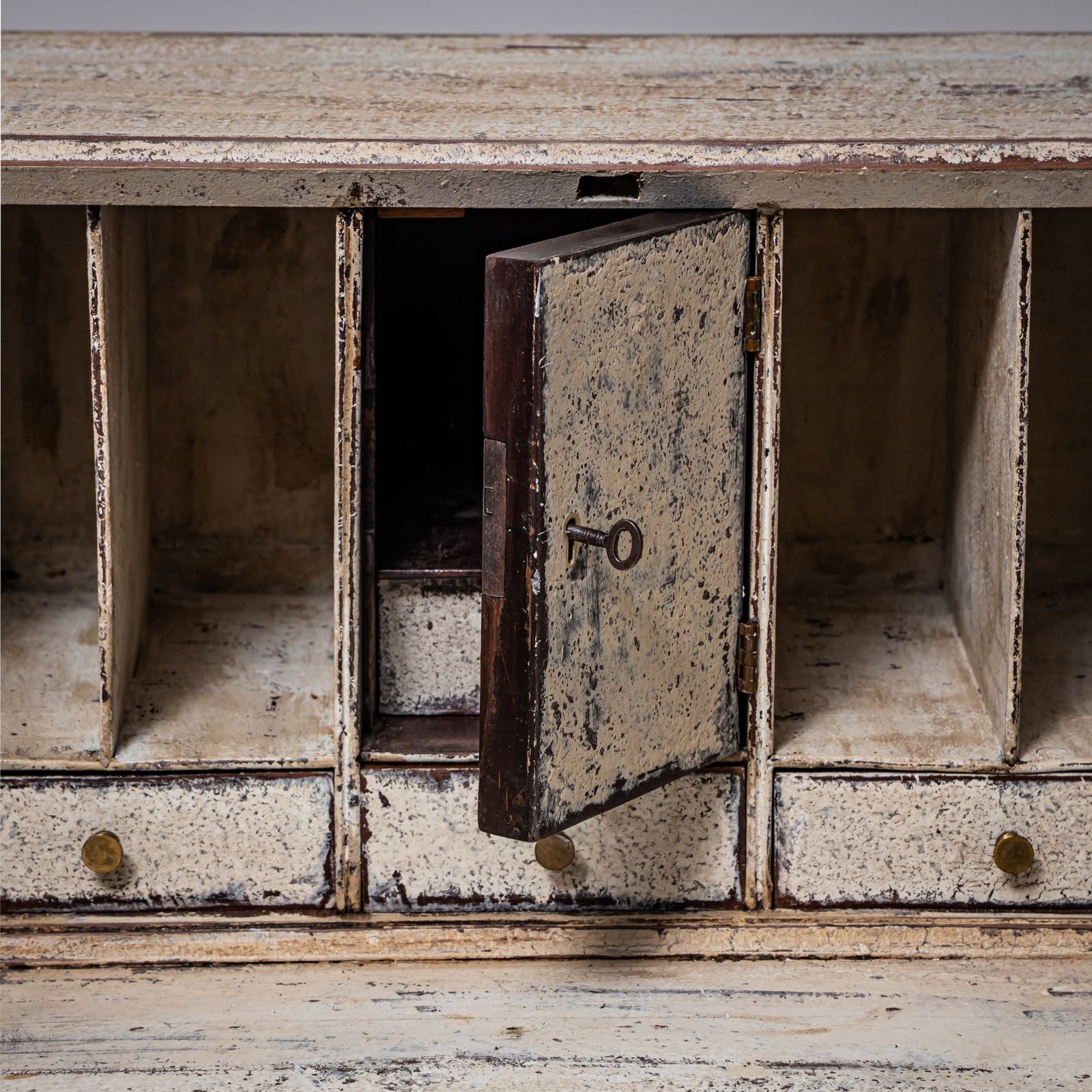 Hand Painted And Patinated Georgian Slant Front Desk, Circa 1800 photo furniture