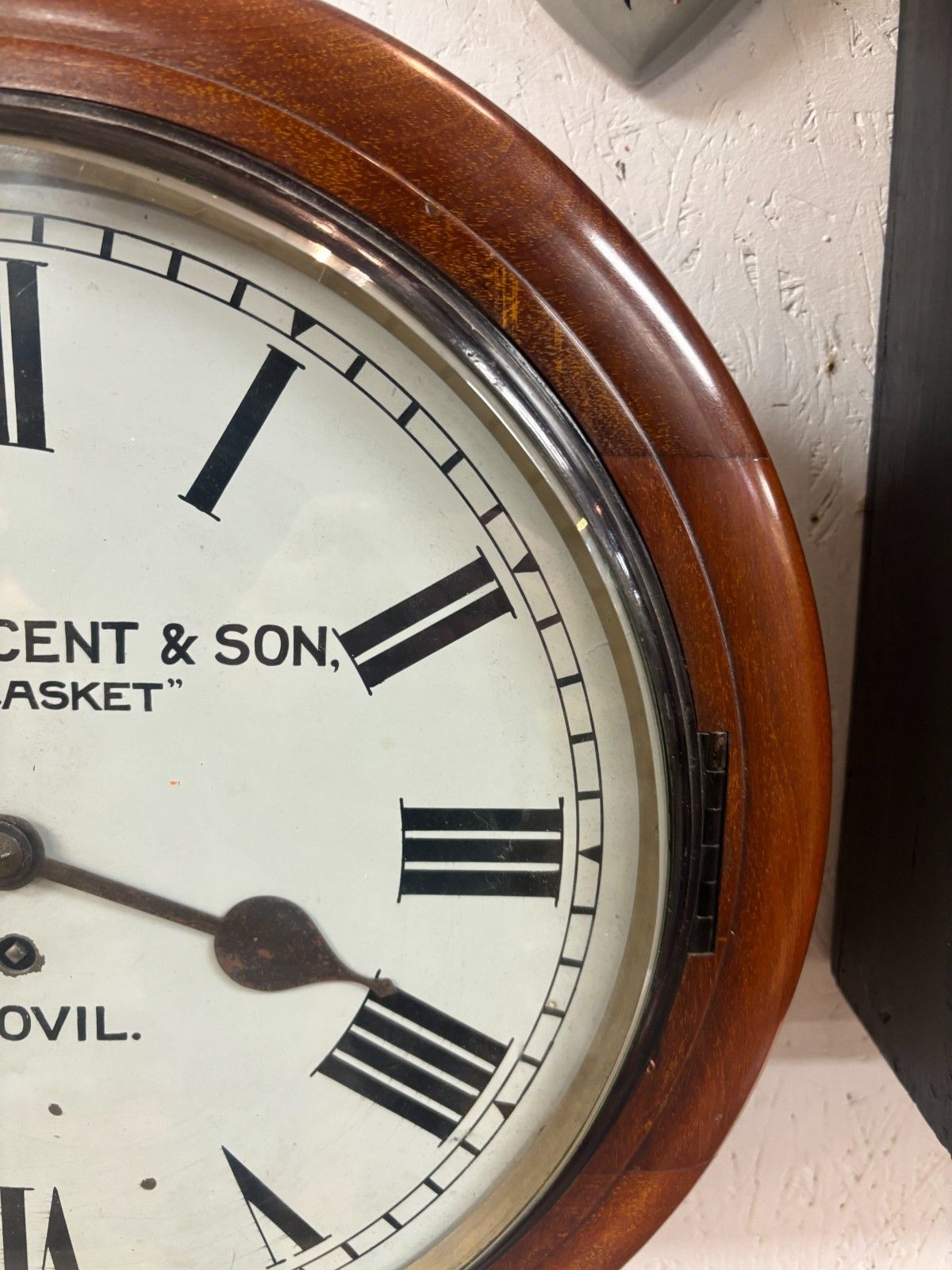 Early 20th Century Edgar Vincent & Sons 'The Casket' Yeovil Wall Clock photo Home Decor