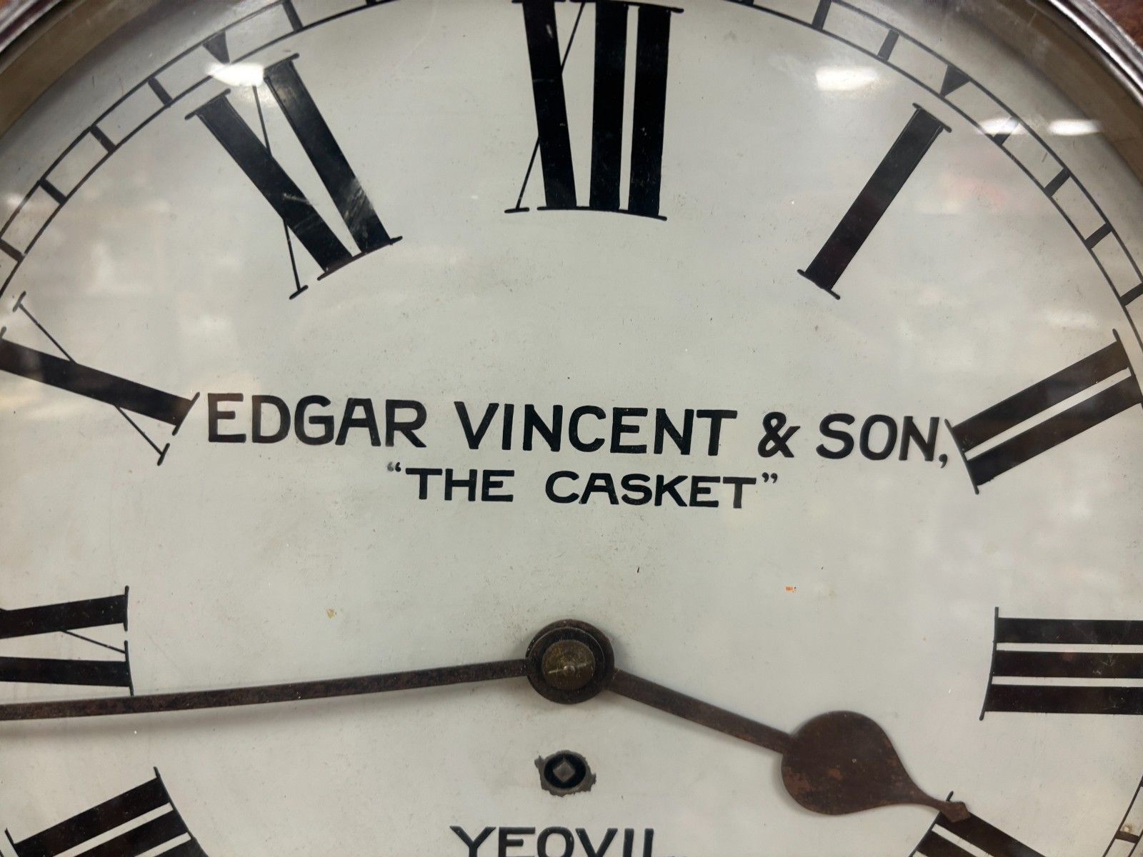 Early 20th Century Edgar Vincent & Sons 'The Casket' Yeovil Wall Clock photo vintage