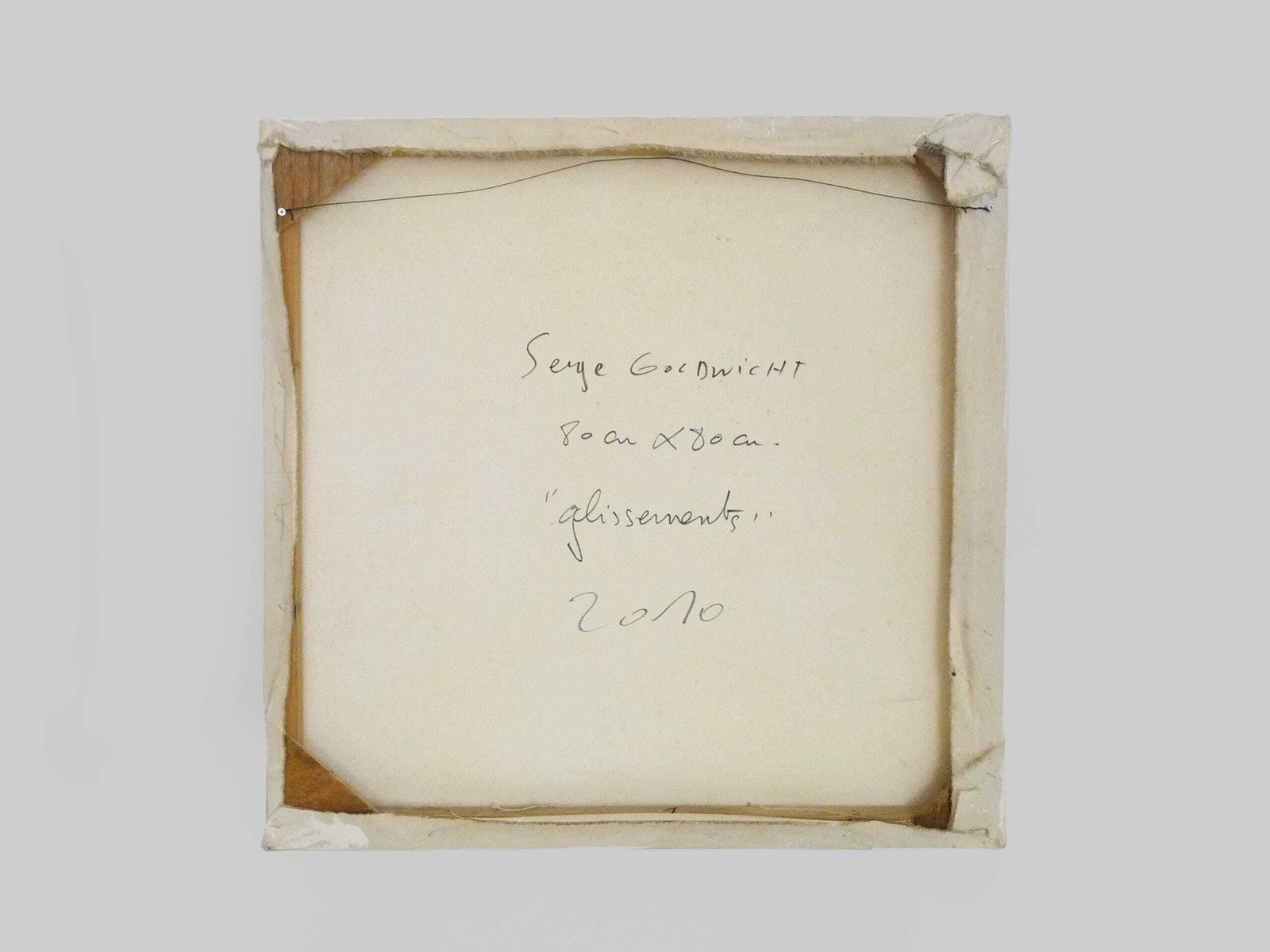photo furniture Mixed Media, Olieverf En Zwarte Pen Op Doek, Serge Goldwitcht, "Glissements" (Sliding), 2010, 80 X 80 Cm (31,49 X 31,49 In)