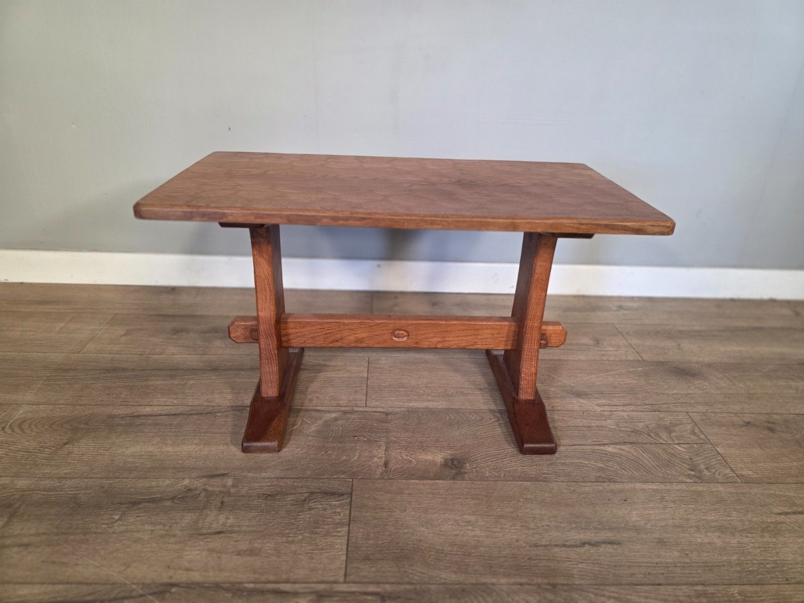 Antique Oak Acornman Arts And Crafts Coffee Table