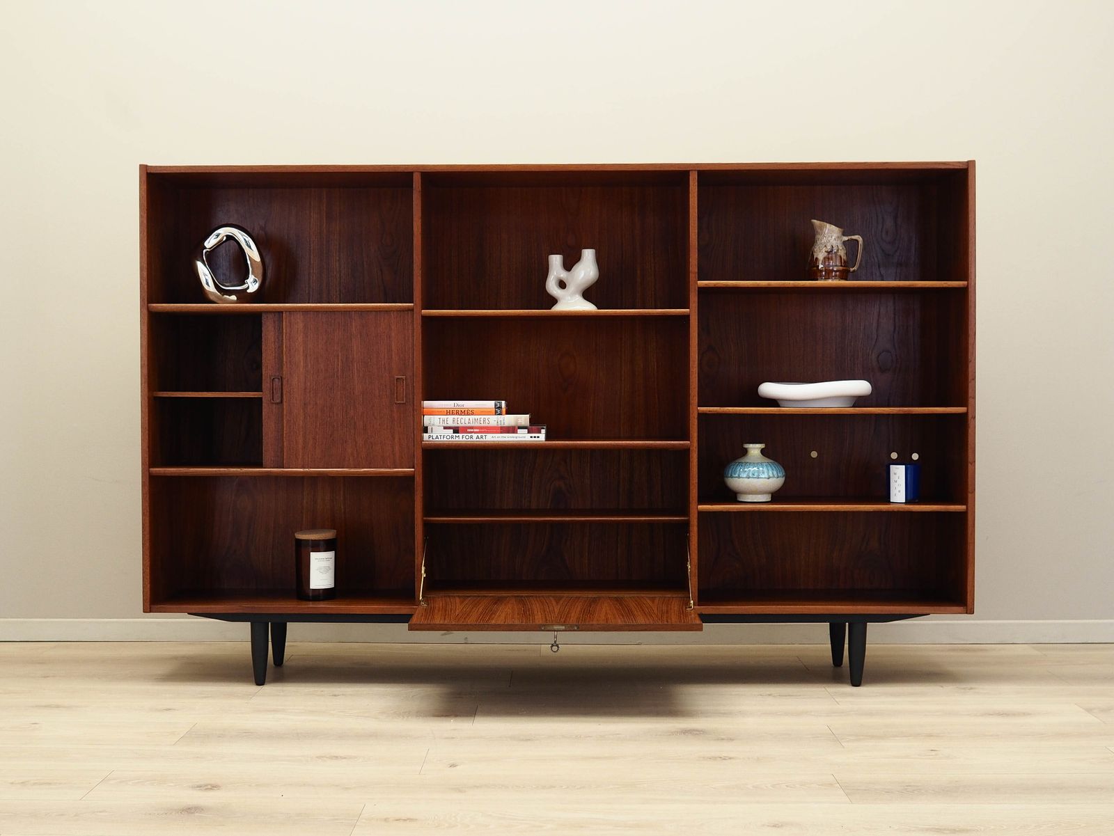 Teak Bookcase, Danish Design, 1970s, Production: Kjeld Bundgard photo for sale