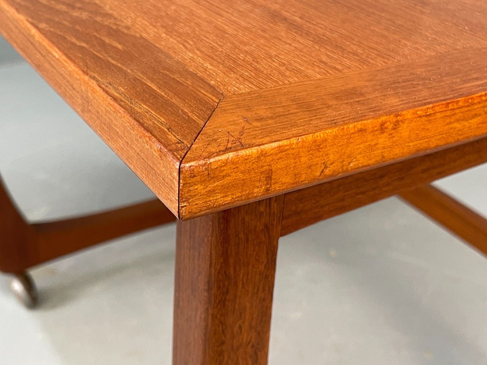 photo furniture Vintage Teak Side Table On Castors 1970s Mid Century Modern Eb10678 Mwoo