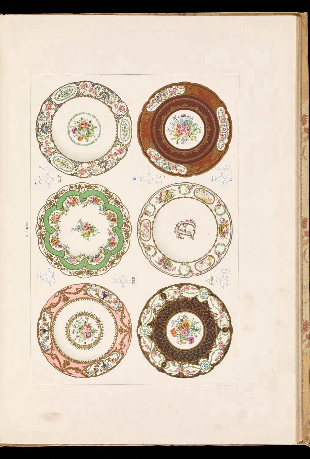 photo furniture Original Antique Framed Lithograph Showing Sevres Soft Porcelain Edouard Garnier