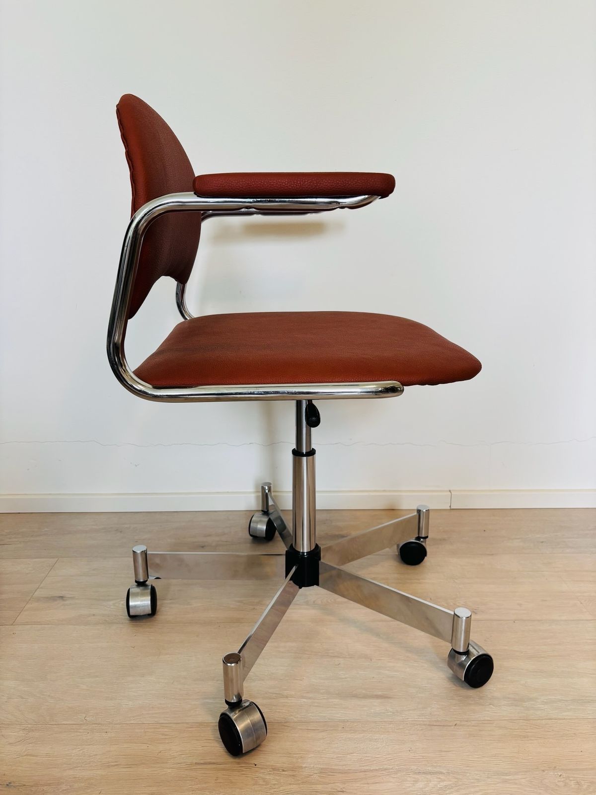 Vintage Burgundy Office Chair By Kovona K 107 From Czechoslovakia 1970’s photo buy