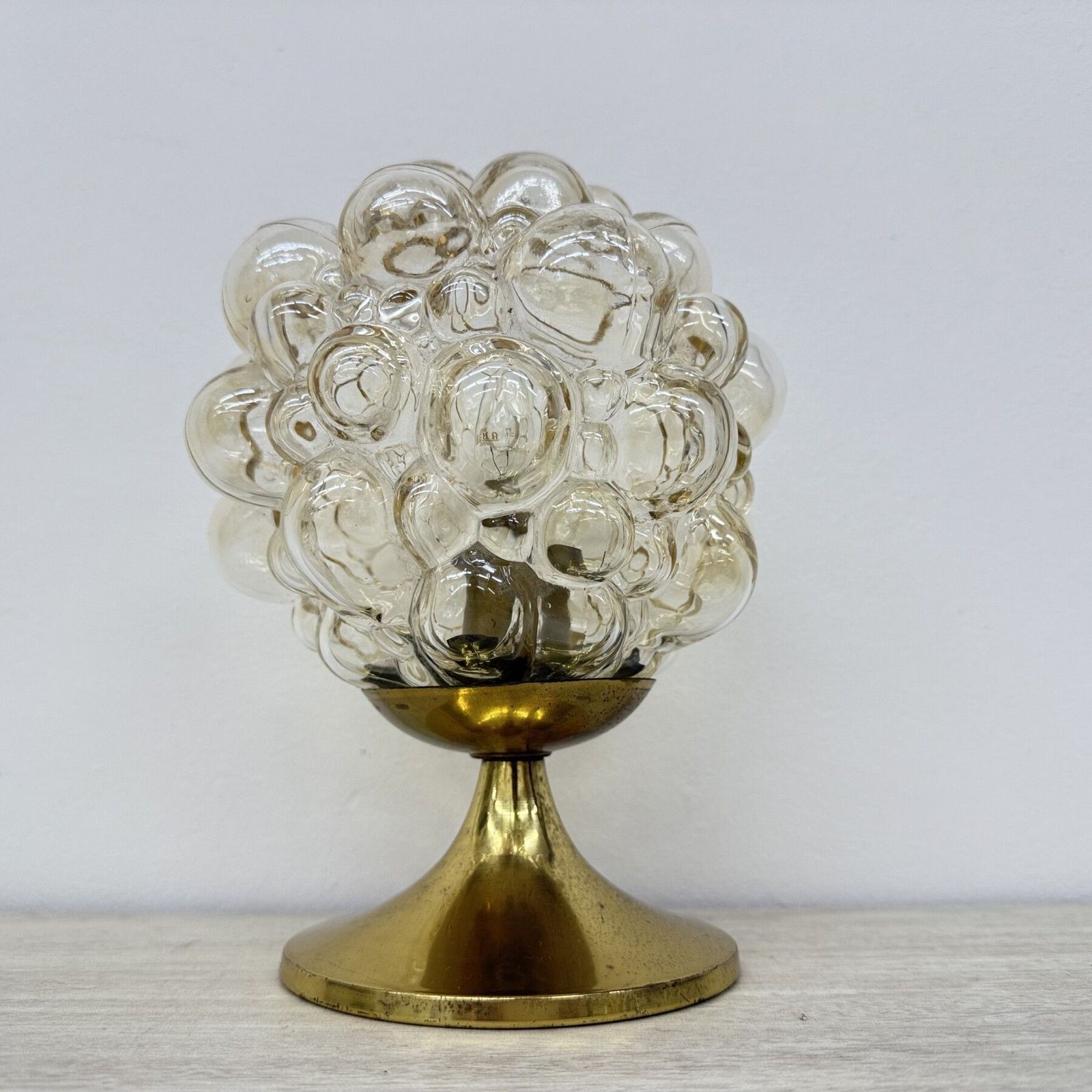 Helena Tynell Glass Bubble Tafellamp, Jaren 1970 photo vintage