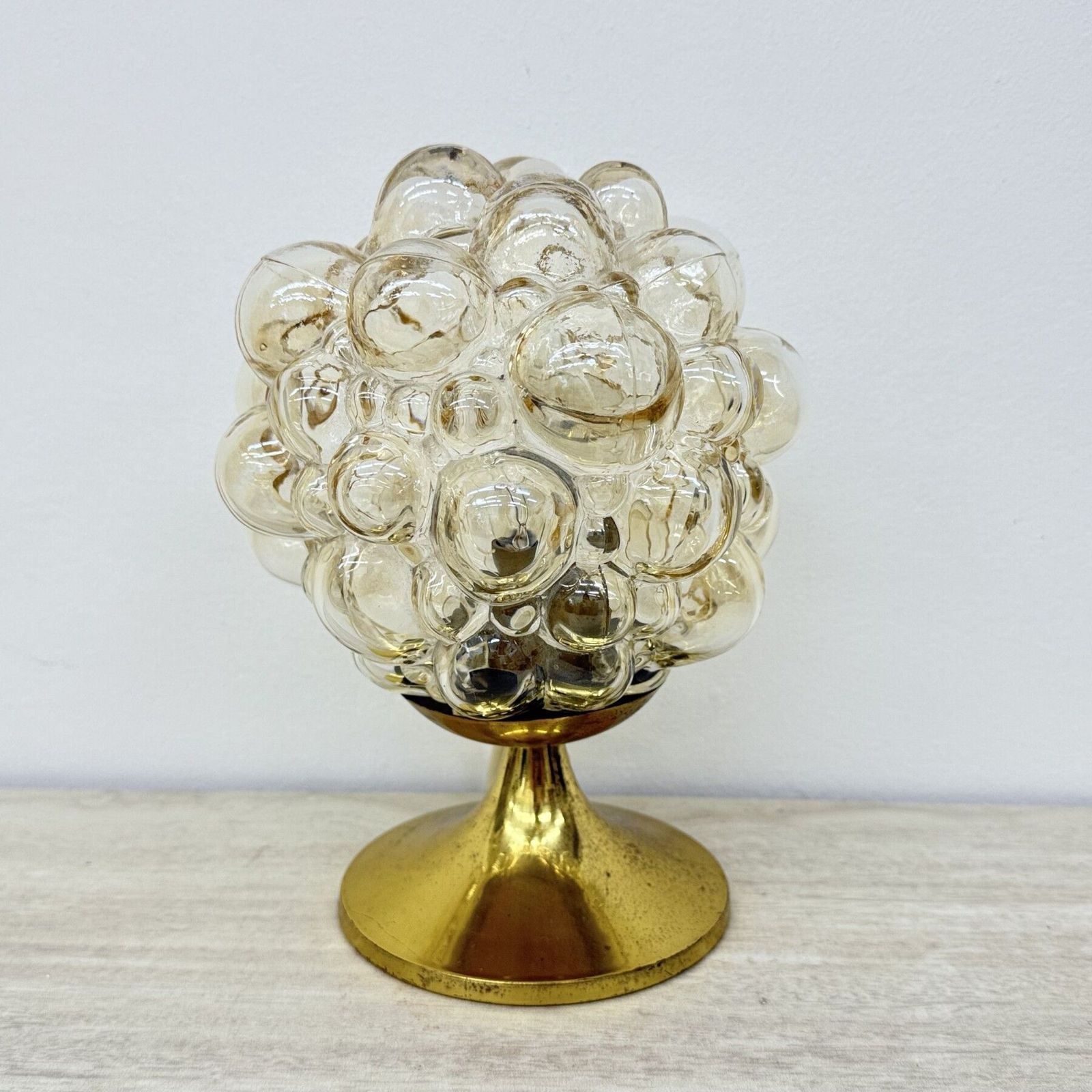 photo vintage Helena Tynell Glass Bubble Tafellamp, Jaren 1970