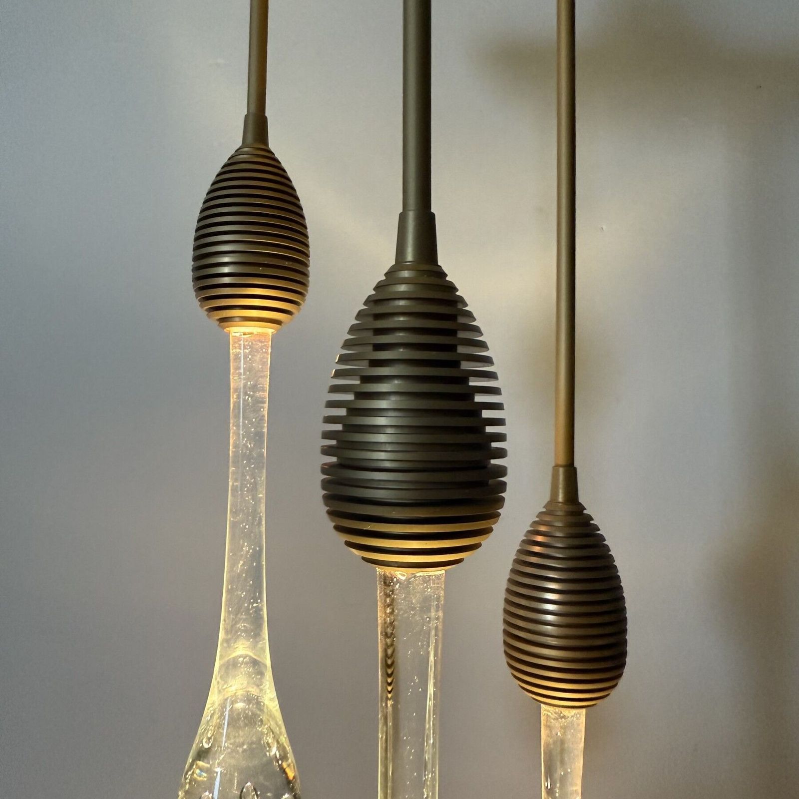 Mid Century Design Ceiling Lamp Murano Glass Drops 1970’s photo vinterior