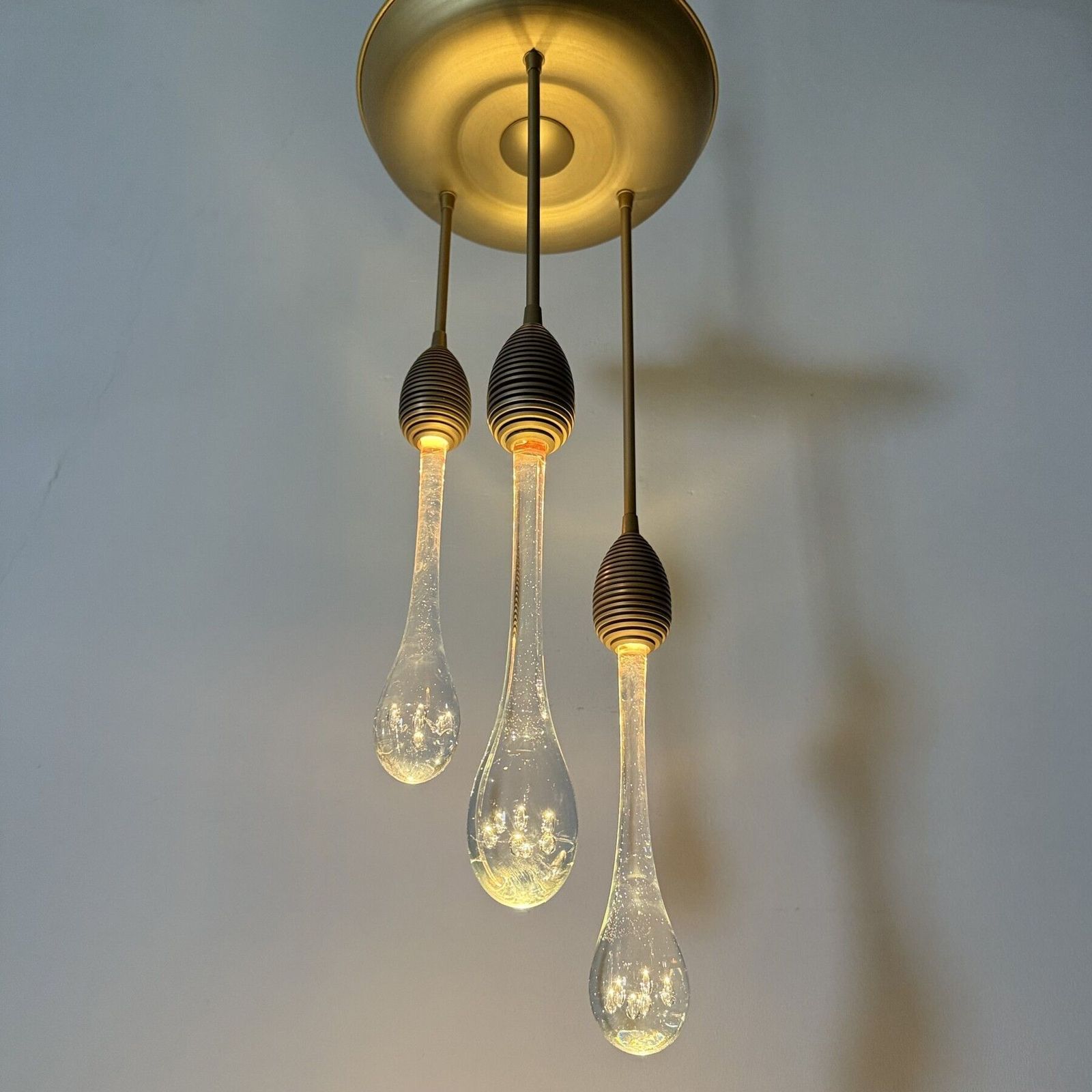 photo furniture Mid Century Design Ceiling Lamp Murano Glass Drops 1970’s