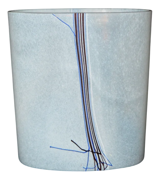 Swedish Art Glass Rainbow Vase By Bertil Vallien For Kosta Boda, 1970s