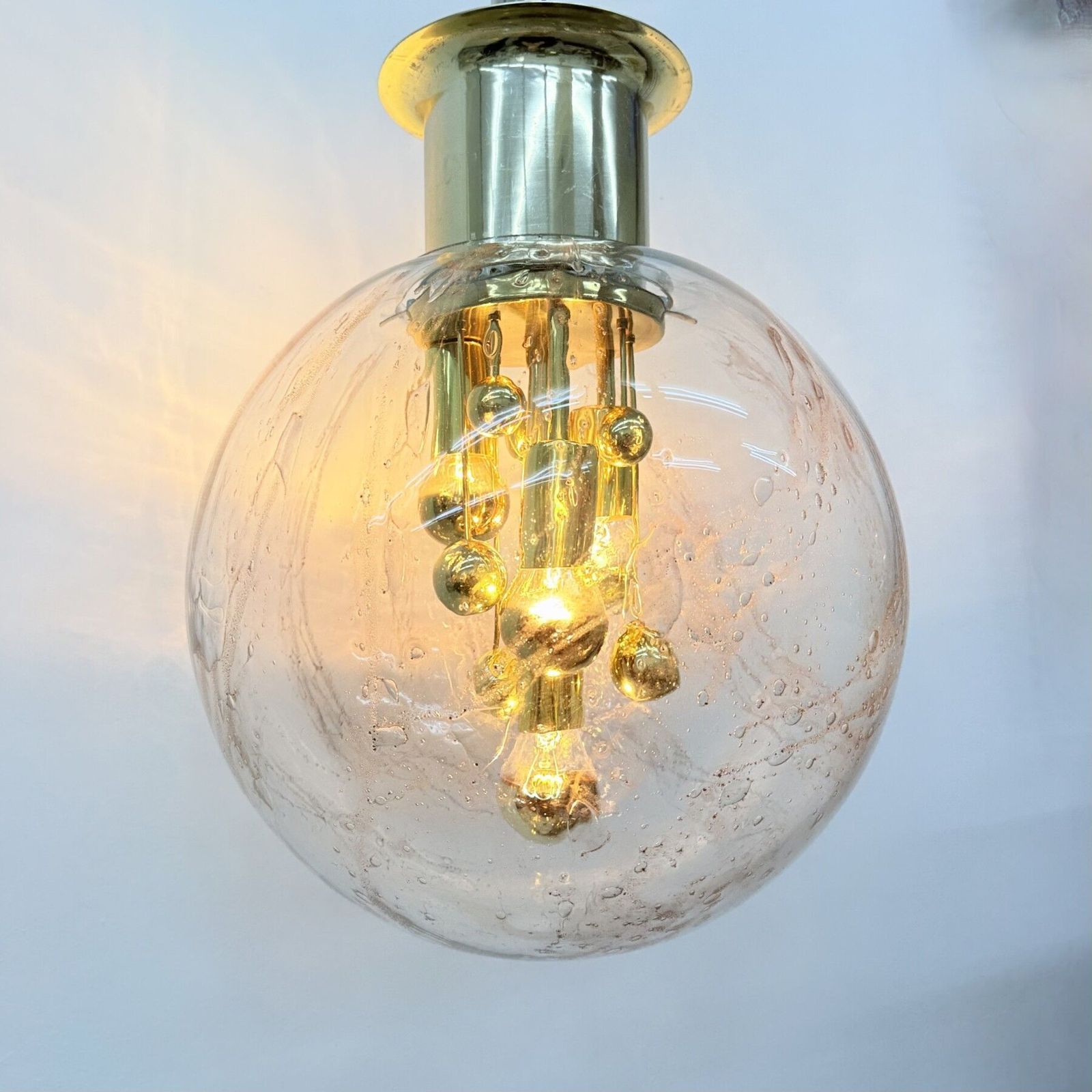 Doria Leuchten Glazen Plafondlamp Grote Bol, Jaren 1970 photo furniture