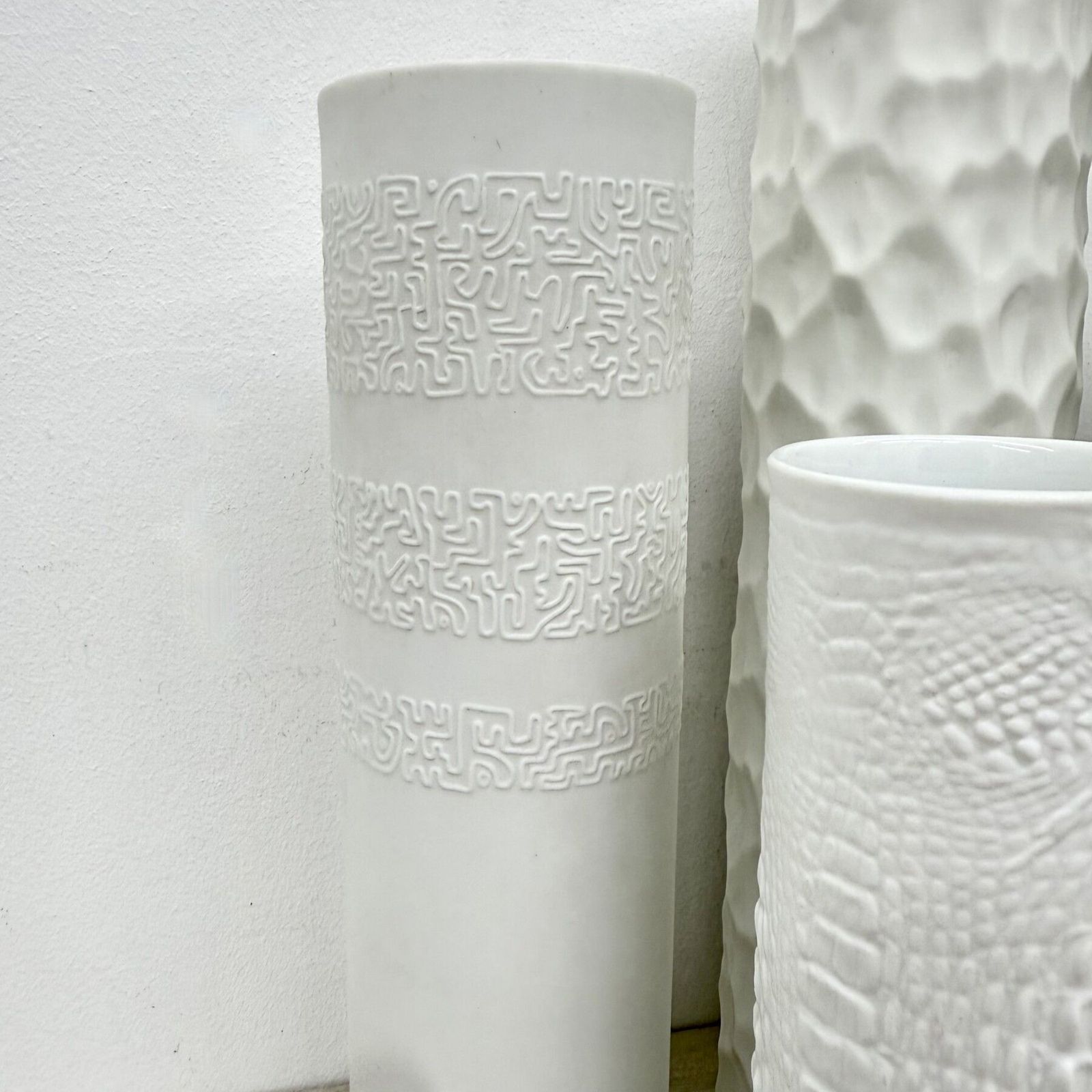 photo for sale Set Of 5 German Bisque Vases Kaiser Rosenthal Arzberg , 1960s
