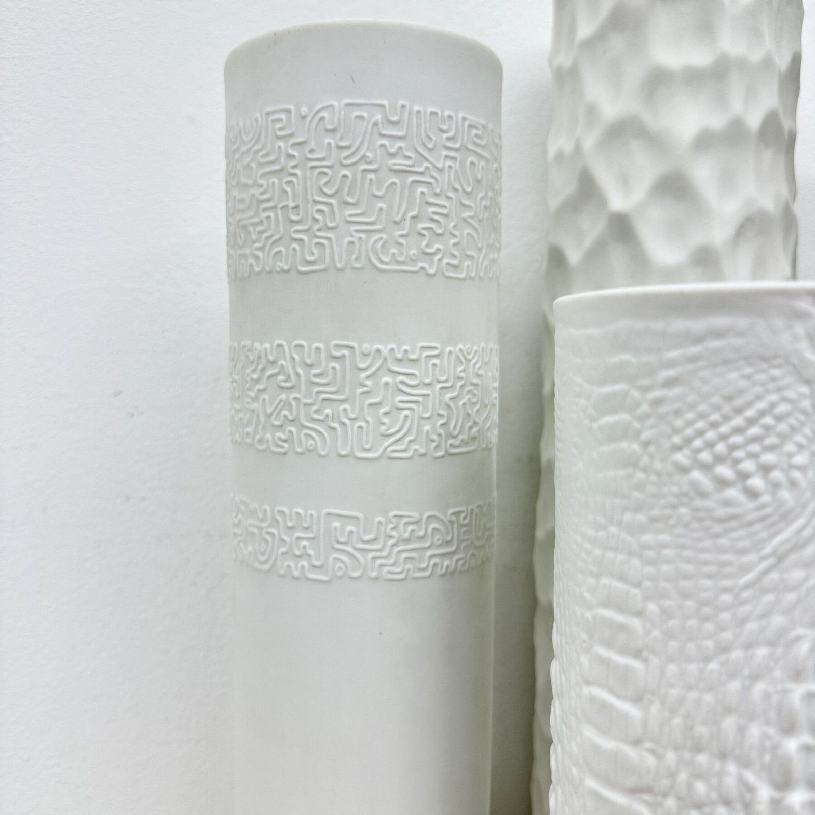 Woonaccessoires Set Van 5 Duitse Biscuit Vazen Kaiser Rosenthal Arzberg, Jaren 1960 photo