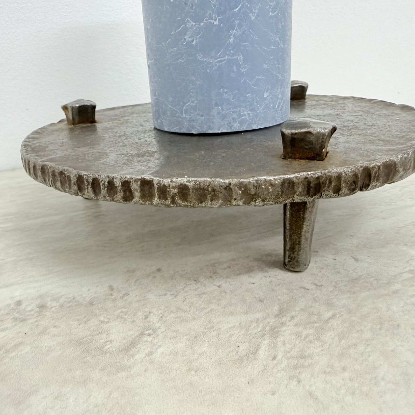 Brutalist Metal Candle Holder , 1970s photo vinterior