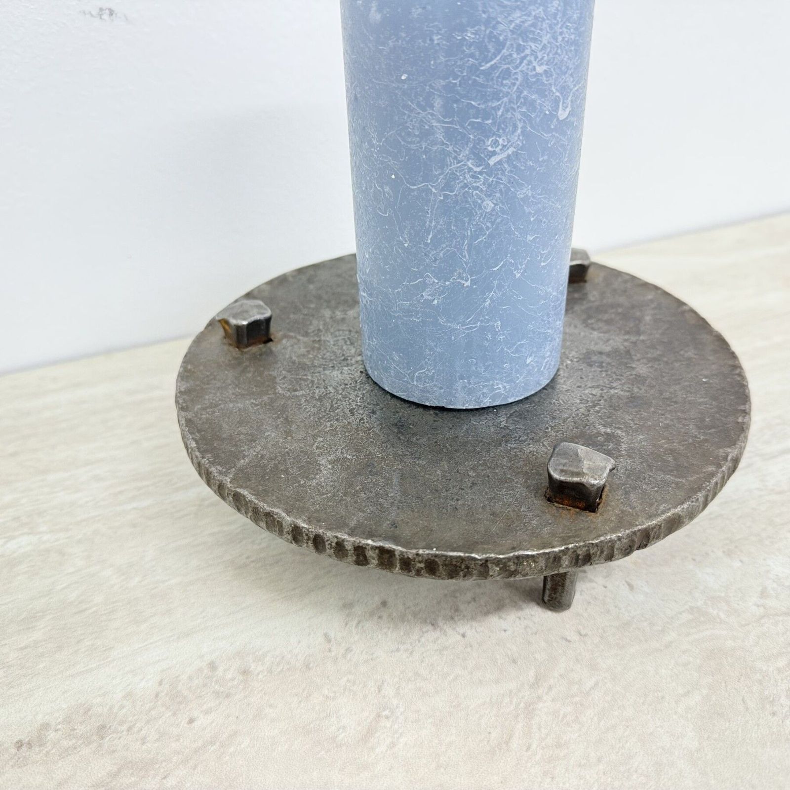 Brutalist Metal Candle Holder , 1970s photo buy