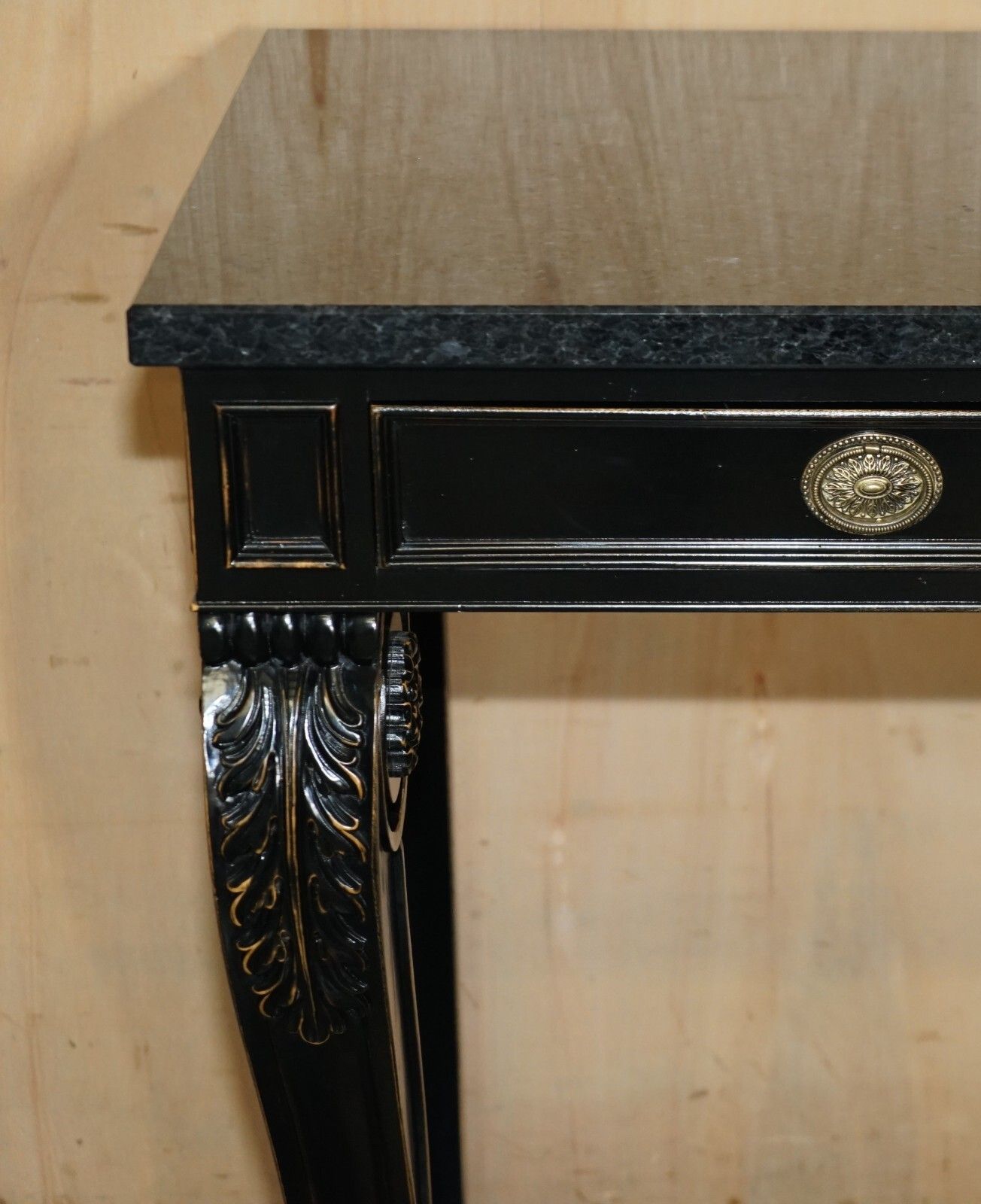 Pair Of £34,000 Ralph Lauren Clivedon Mahogany Macassar & Marble Console Tables photo vinterior