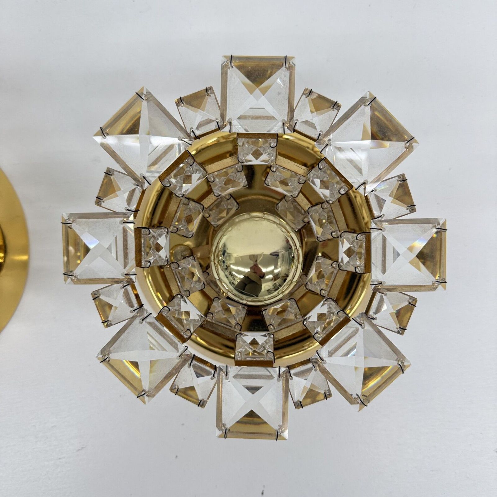 1040.0 Set Of 2 Palwa Crystal Wall Lamps Sconce Lamp , 1970’s Germany photo