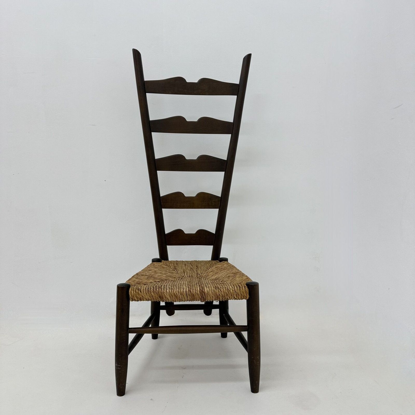 Gio Ponti Fireside Ladder Chair In Walnut For Case E Giardino Italy , 1930s photo vintage