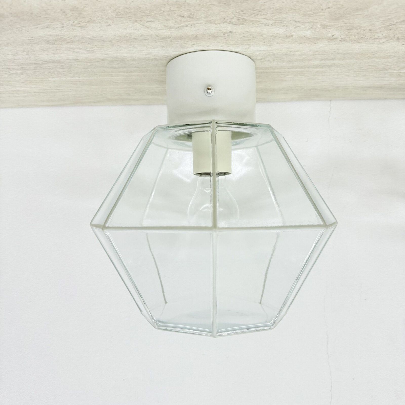 Paar Limburg Glashütte Plafondlampen, Jaren 1970 photo Verlichting