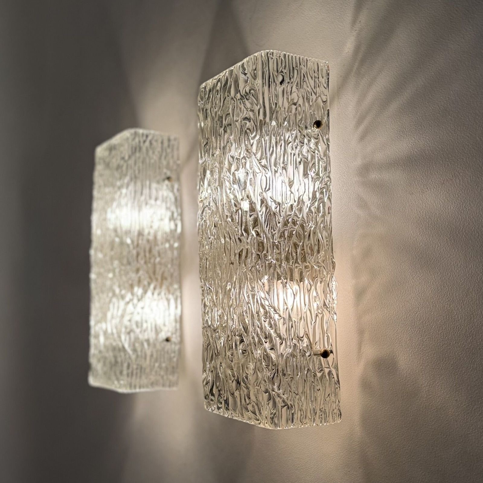 Pair Of Austrian Large Midcentury Murano “Florian” Wall Sconce By Kalmar Franken, 1970s photo Lighting