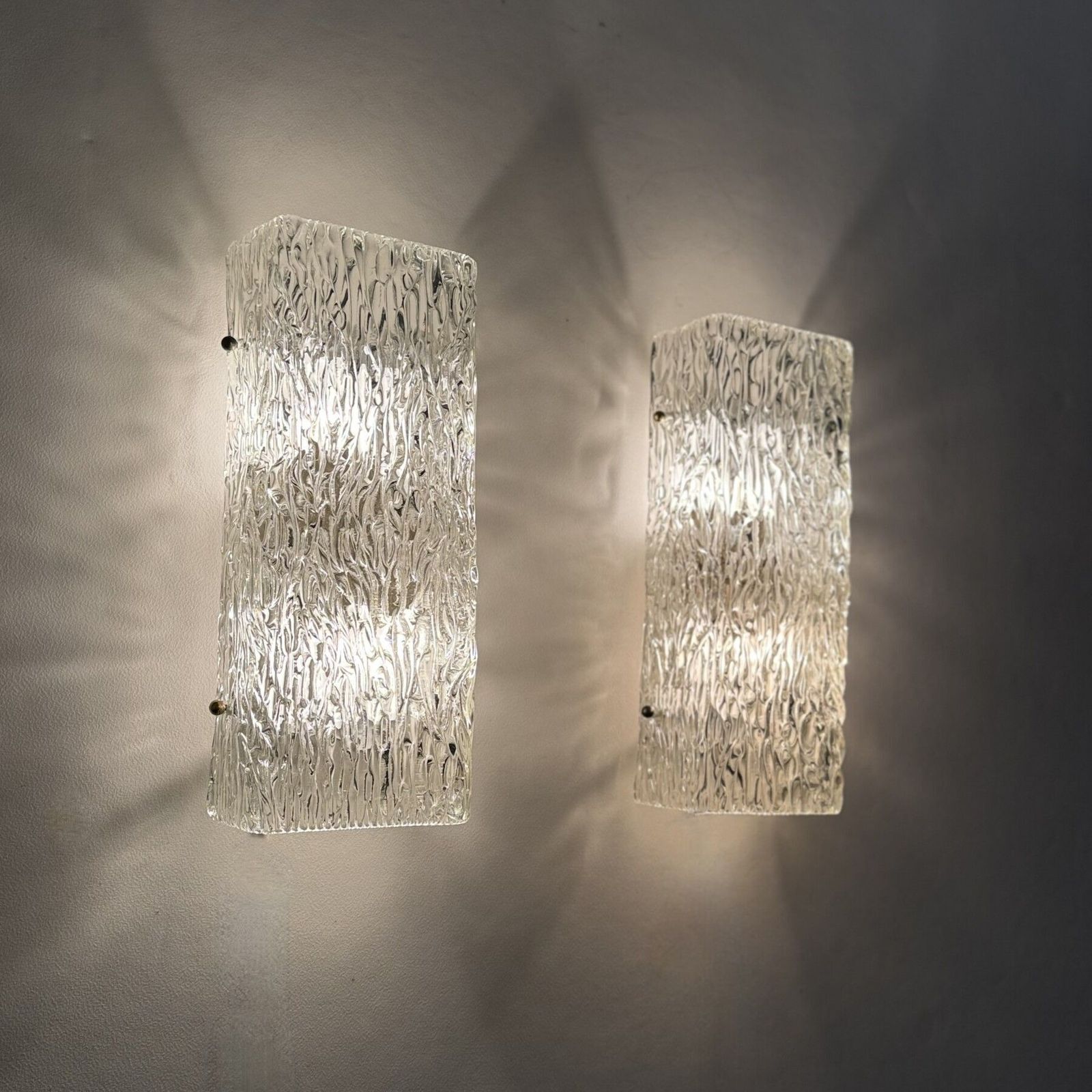 Pair Of Austrian Large Midcentury Murano “Florian” Wall Sconce By Kalmar Franken, 1970s photo vinterior