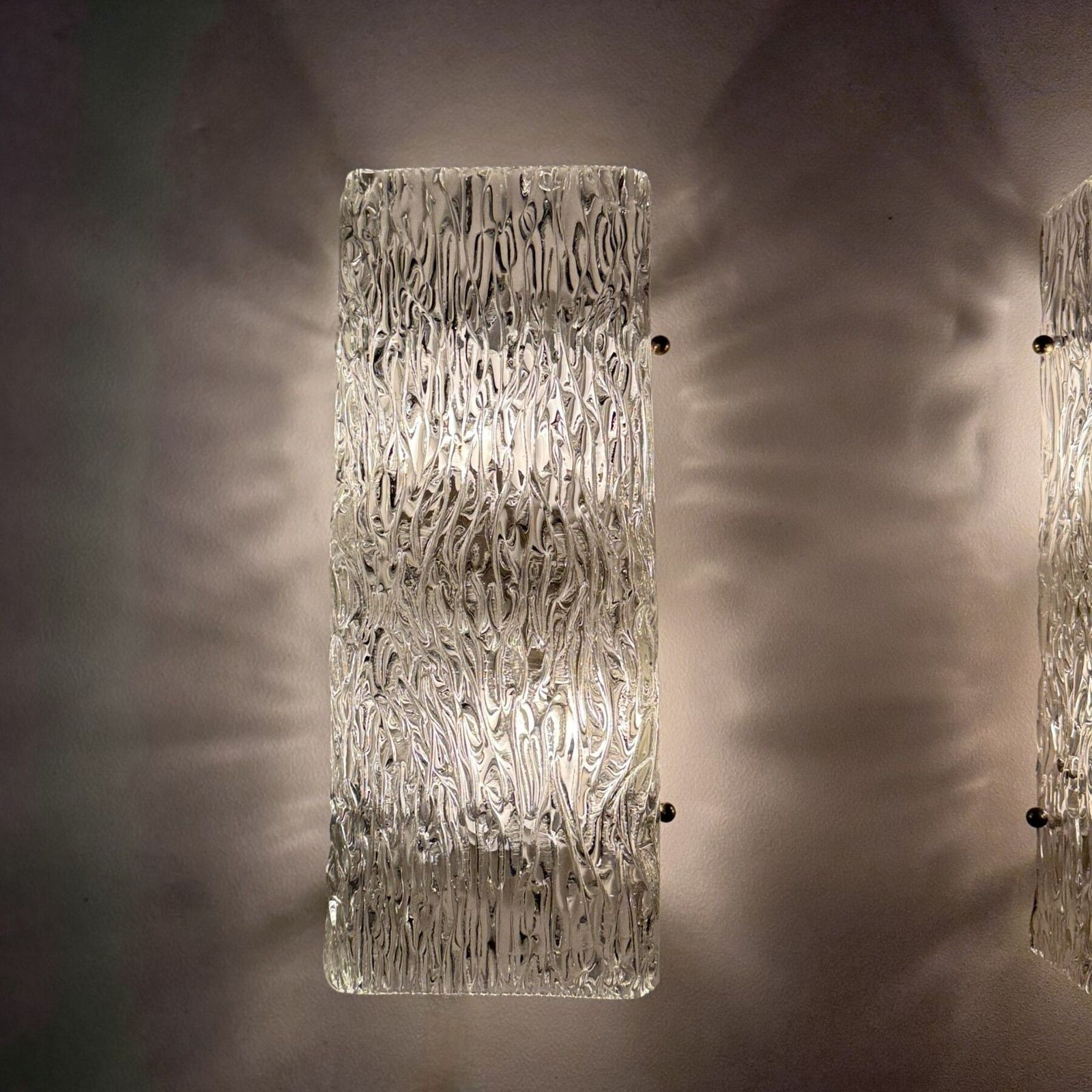 photo furniture Paar Oostenrijkse Grote Mid Century Murano "Florian" Wandlampen Van Kalmar Franken, Jaren 1970