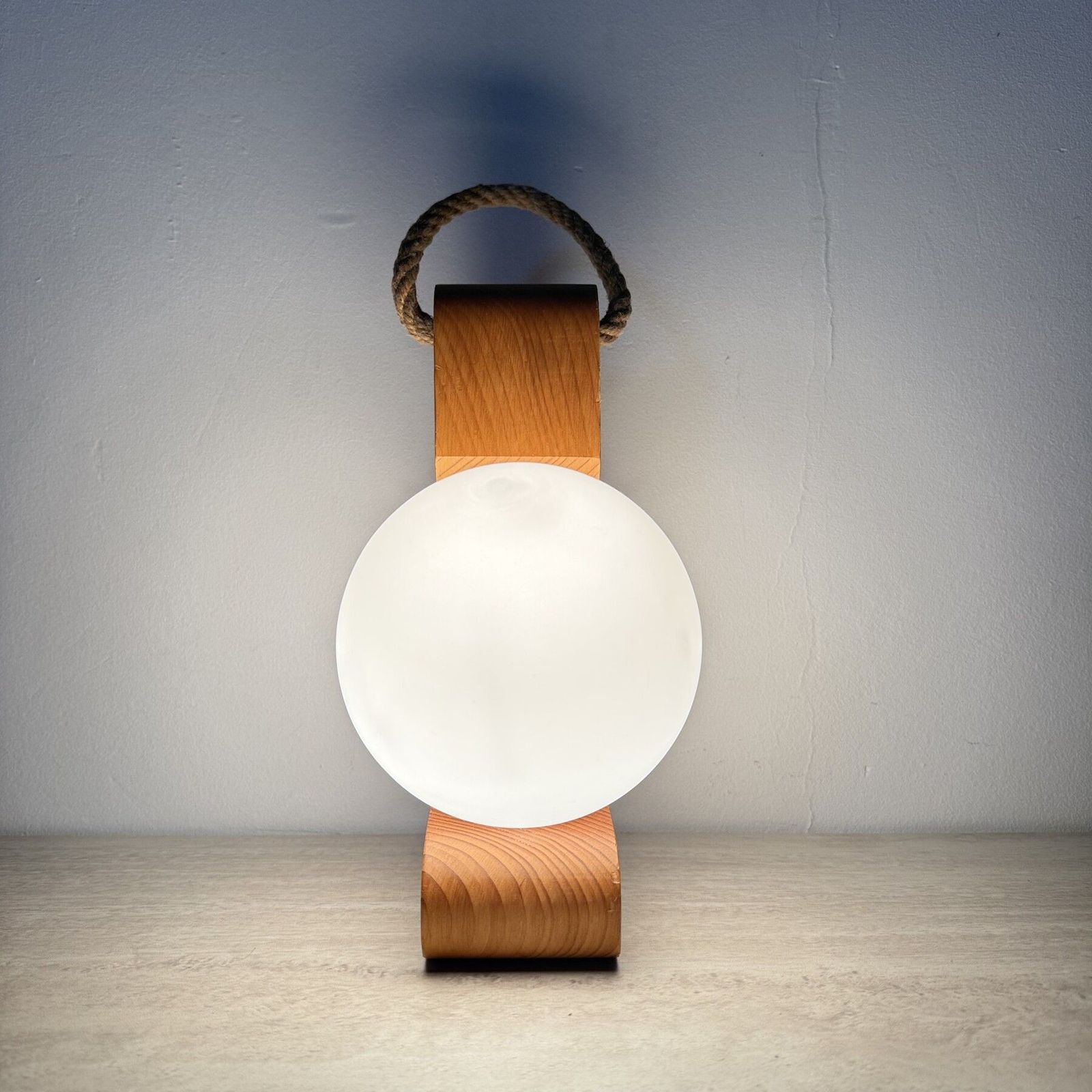 Temde Leuchten Solid Wooden Table / Wall Lamp , 1970s photo for sale