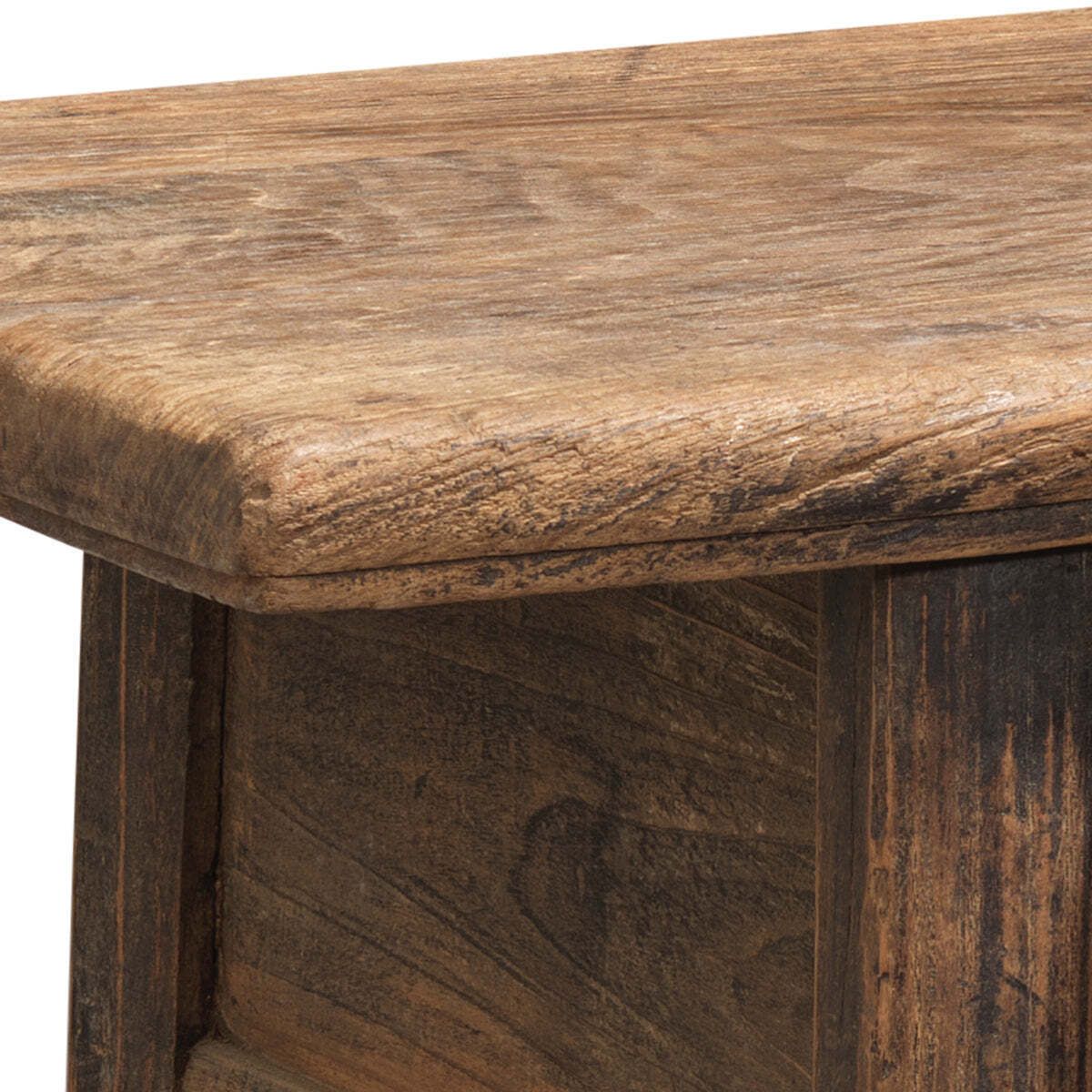photo furniture Elm Two Drawer Side Table, 1800s