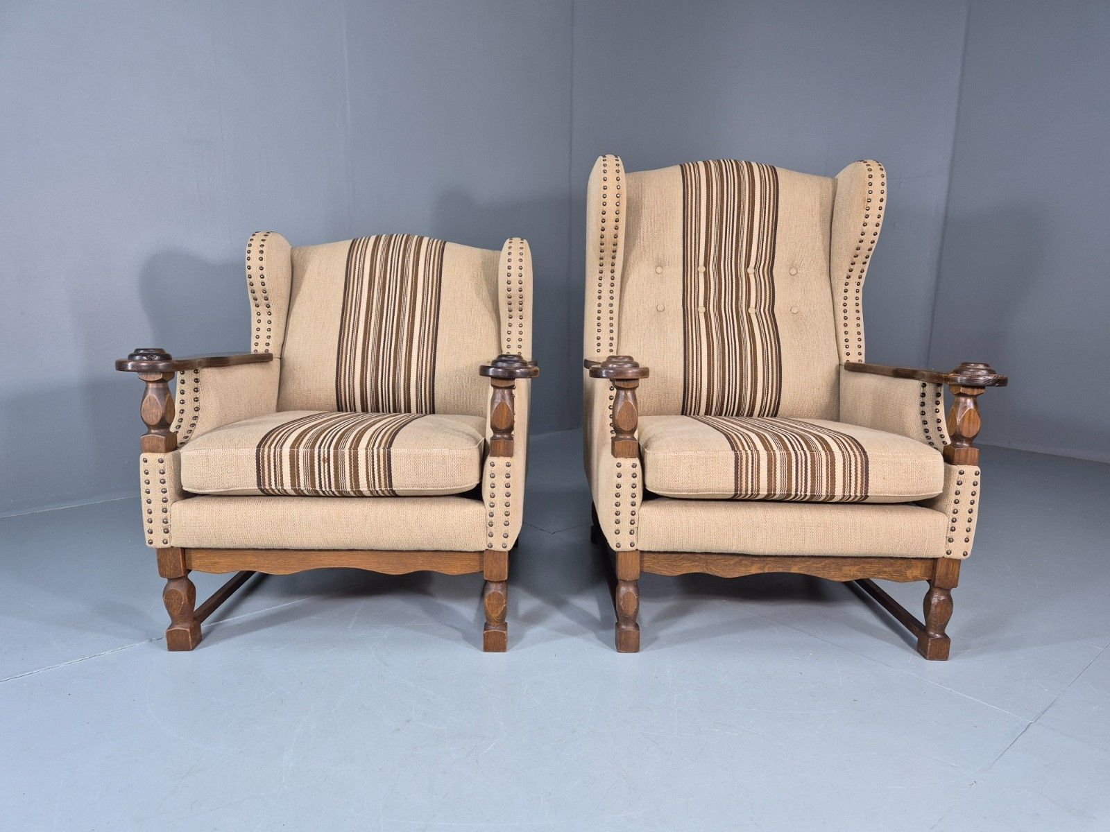 2 Retro Lounge Chairs Danish 1970s Design Kjaernulf Stylings  Eb10781 Vclo photo furniture