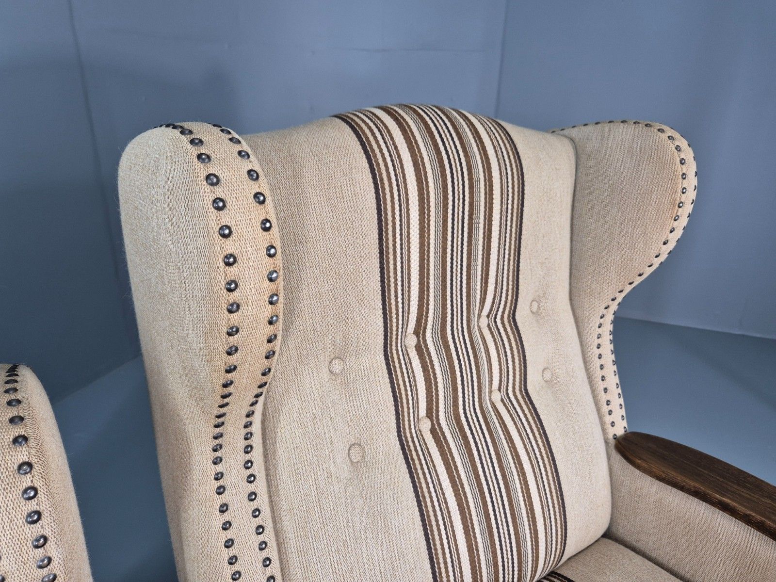 2 Retro Lounge Chairs Danish 1970s Design Kjaernulf Stylings  Eb10781 Vclo photo vintage