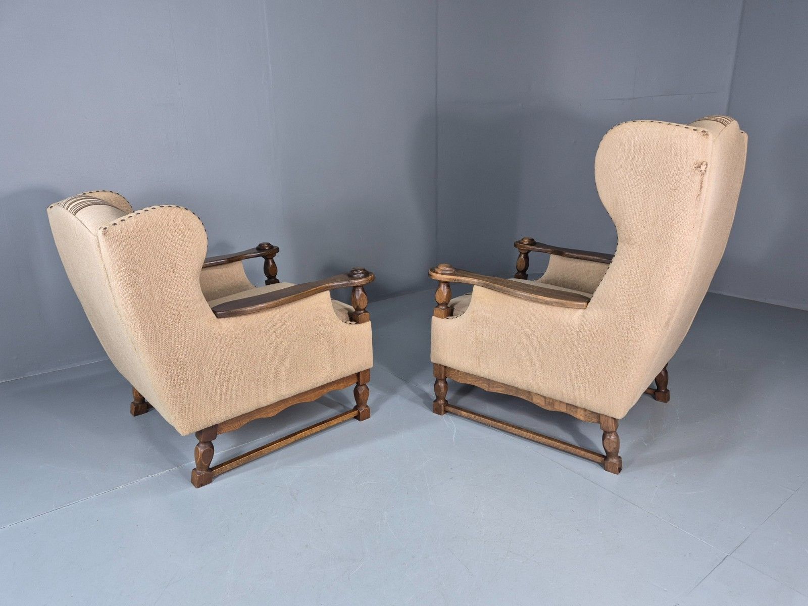 photo vinterior 2 Retro Lounge Chairs Danish 1970s Design Kjaernulf Stylings  Eb10781 Vclo